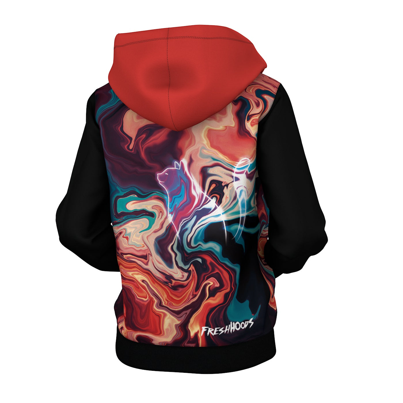 Nebula Cat Women Zip Up Hoodie