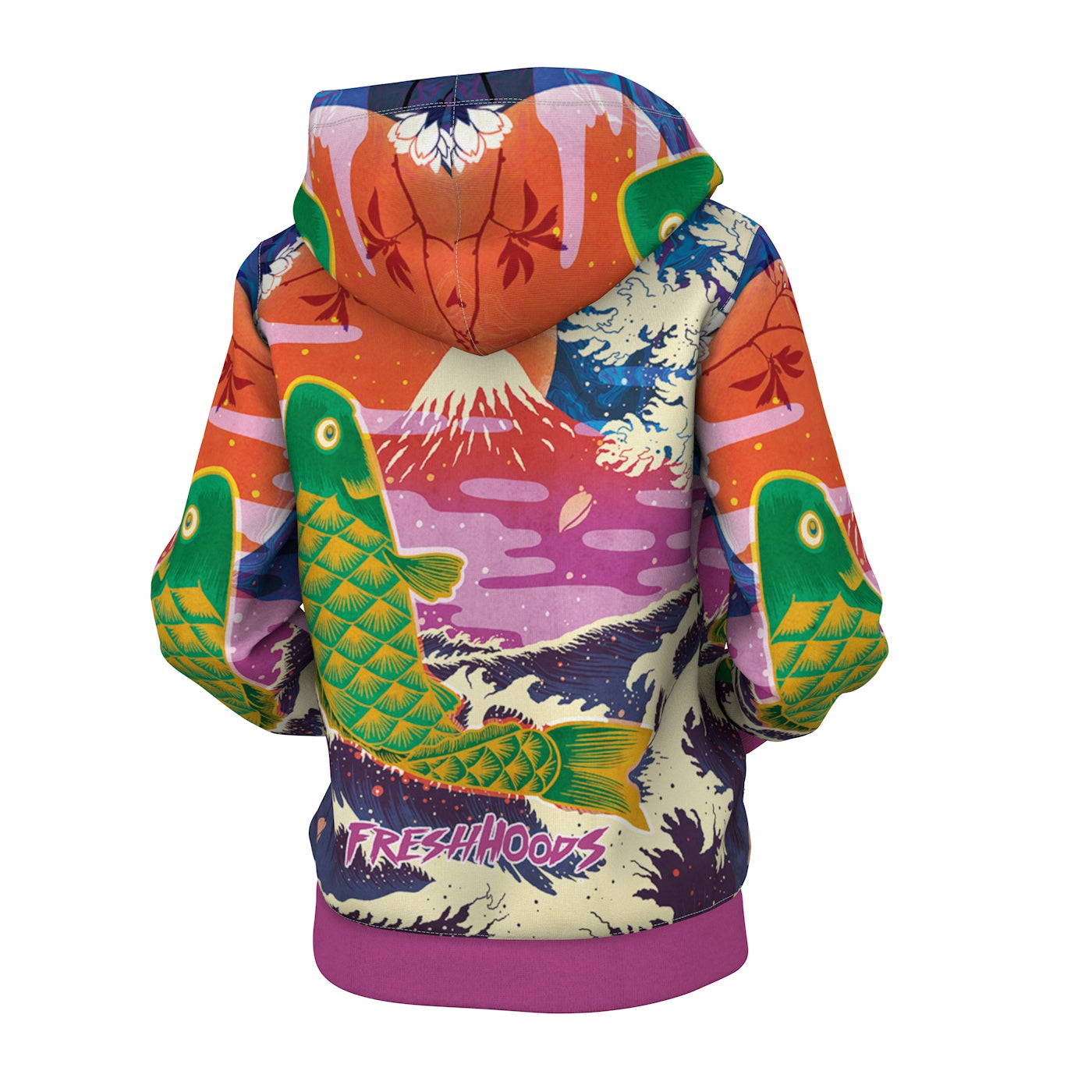 Mystic Koi Women Zip Up Hoodie