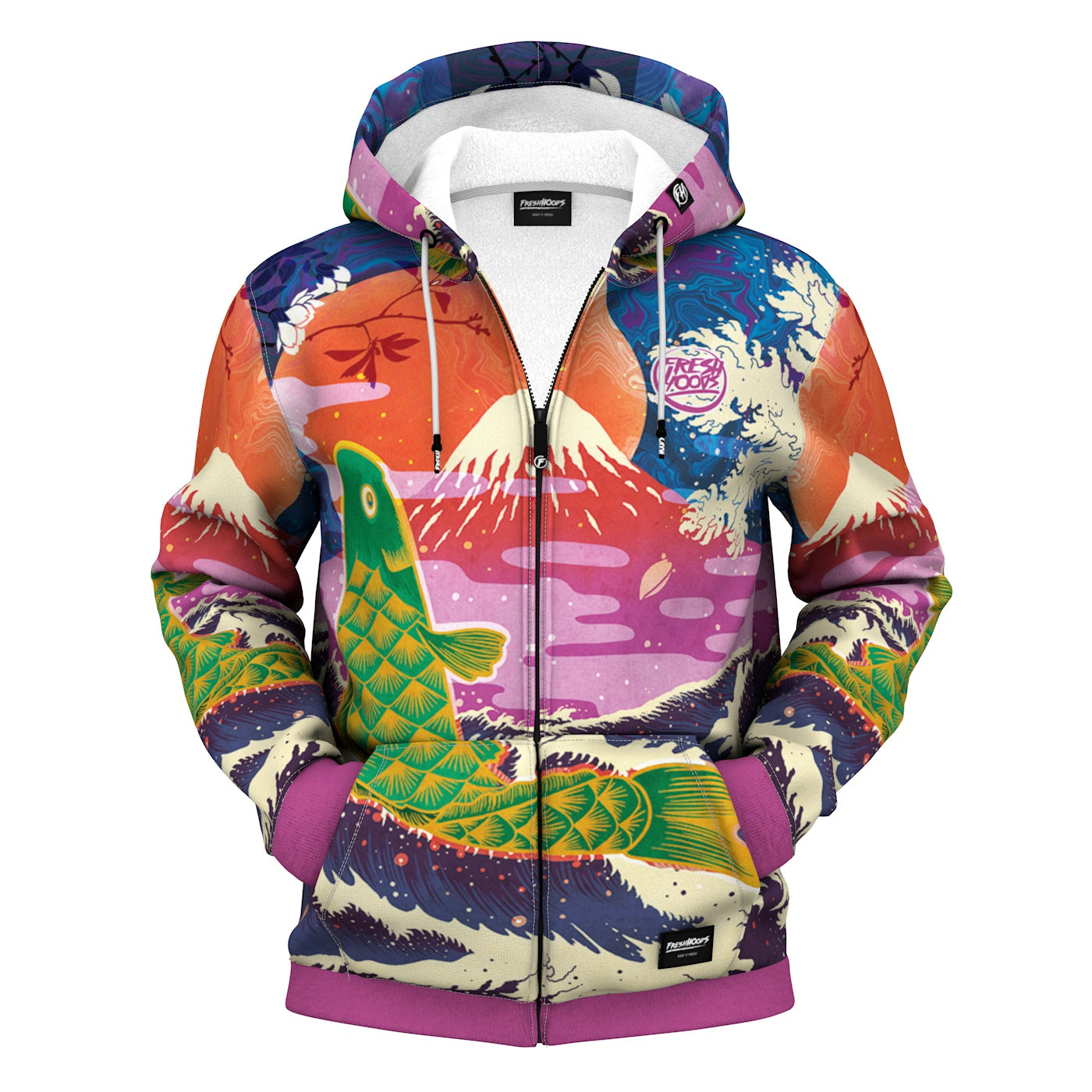 Mystic Koi Zip Up Hoodie