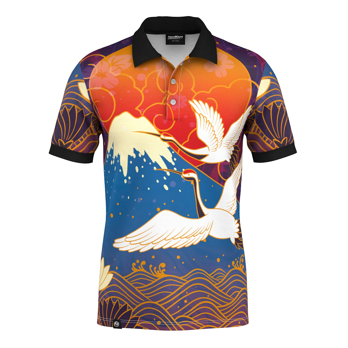 Manchurian Crane Polo Shirt