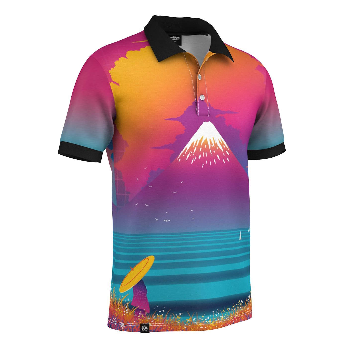 Cyber Fuji Polo Shirt