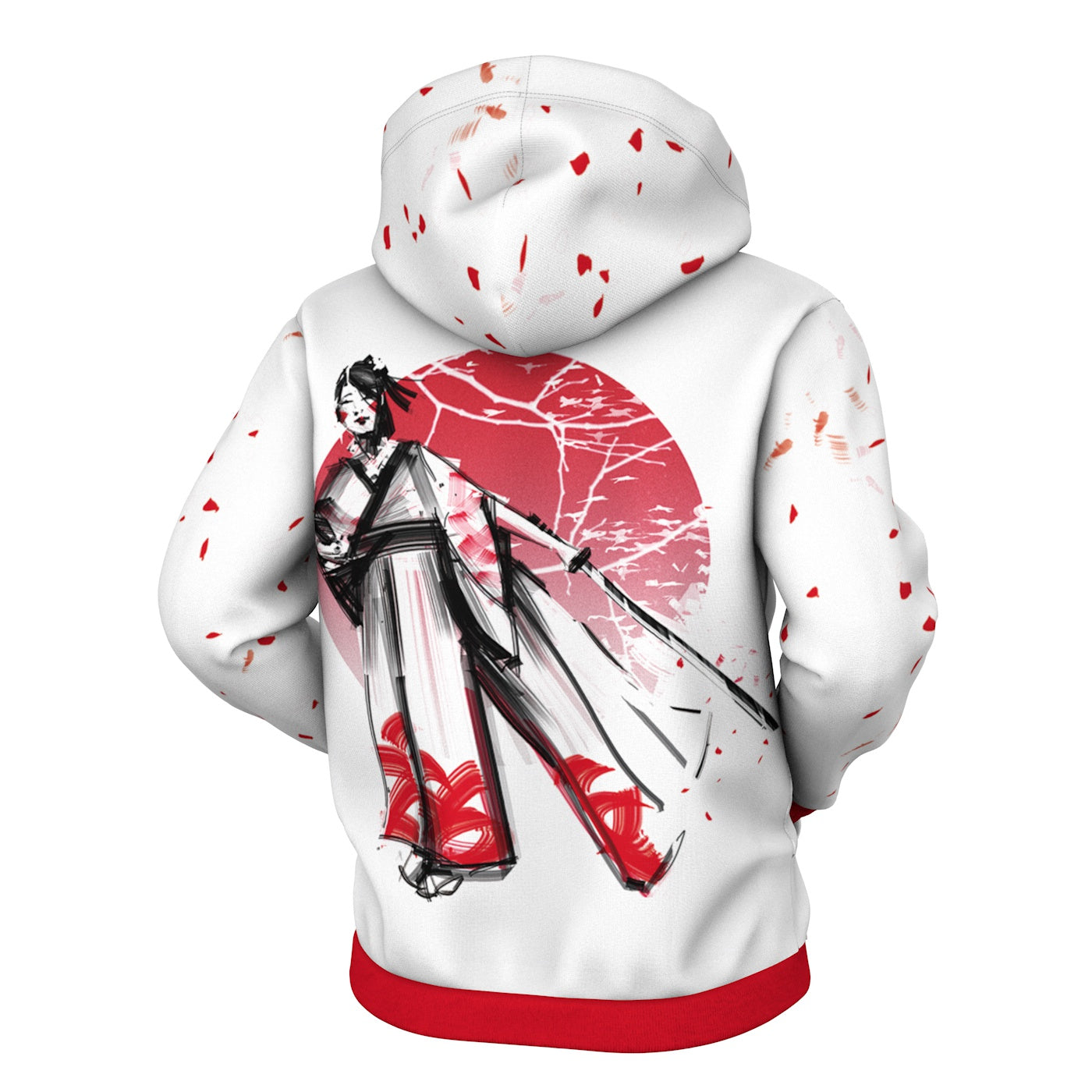 Katana Sakura Zip Up Hoodie