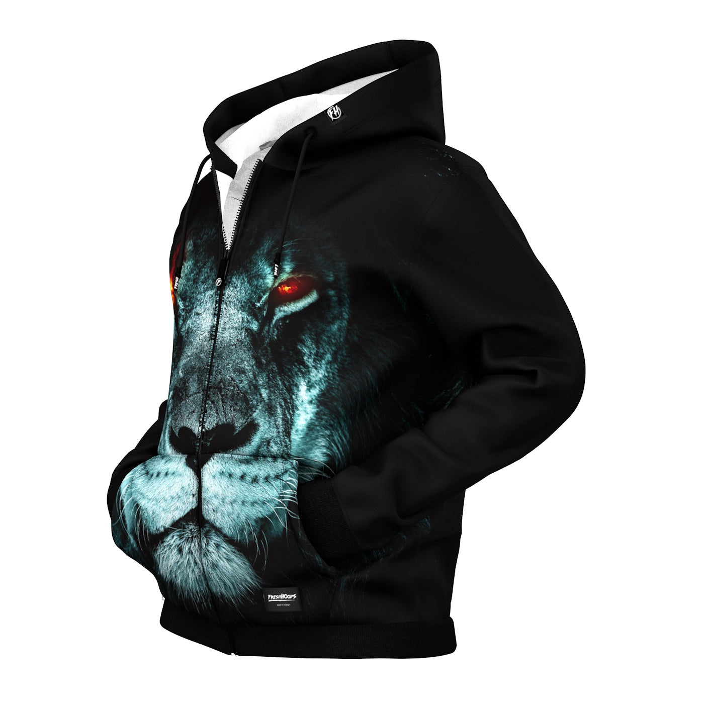 Dark Lion Zip Up Hoodie