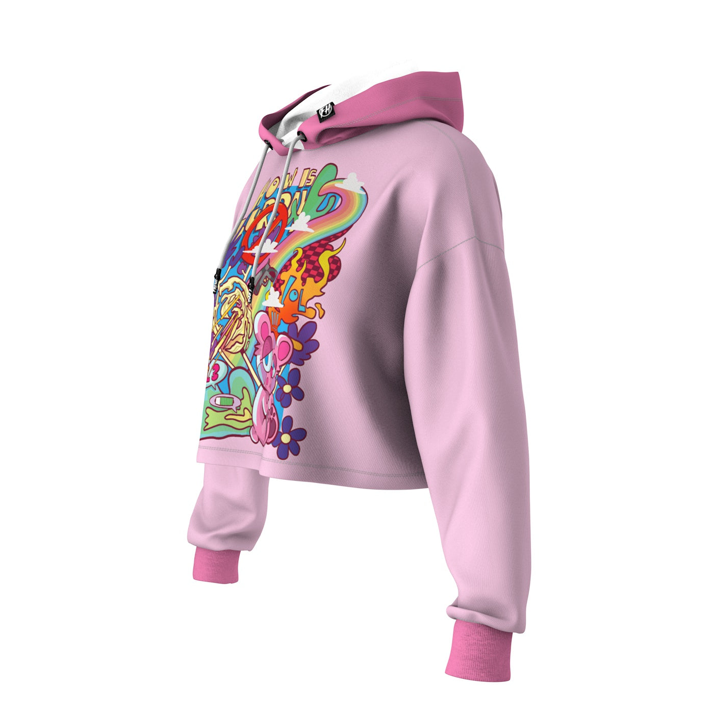 Trippy Days Cropped Hoodie