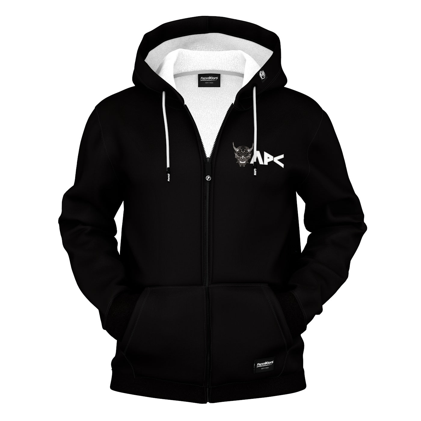 Distressed Samurai Zip Up Hoodie