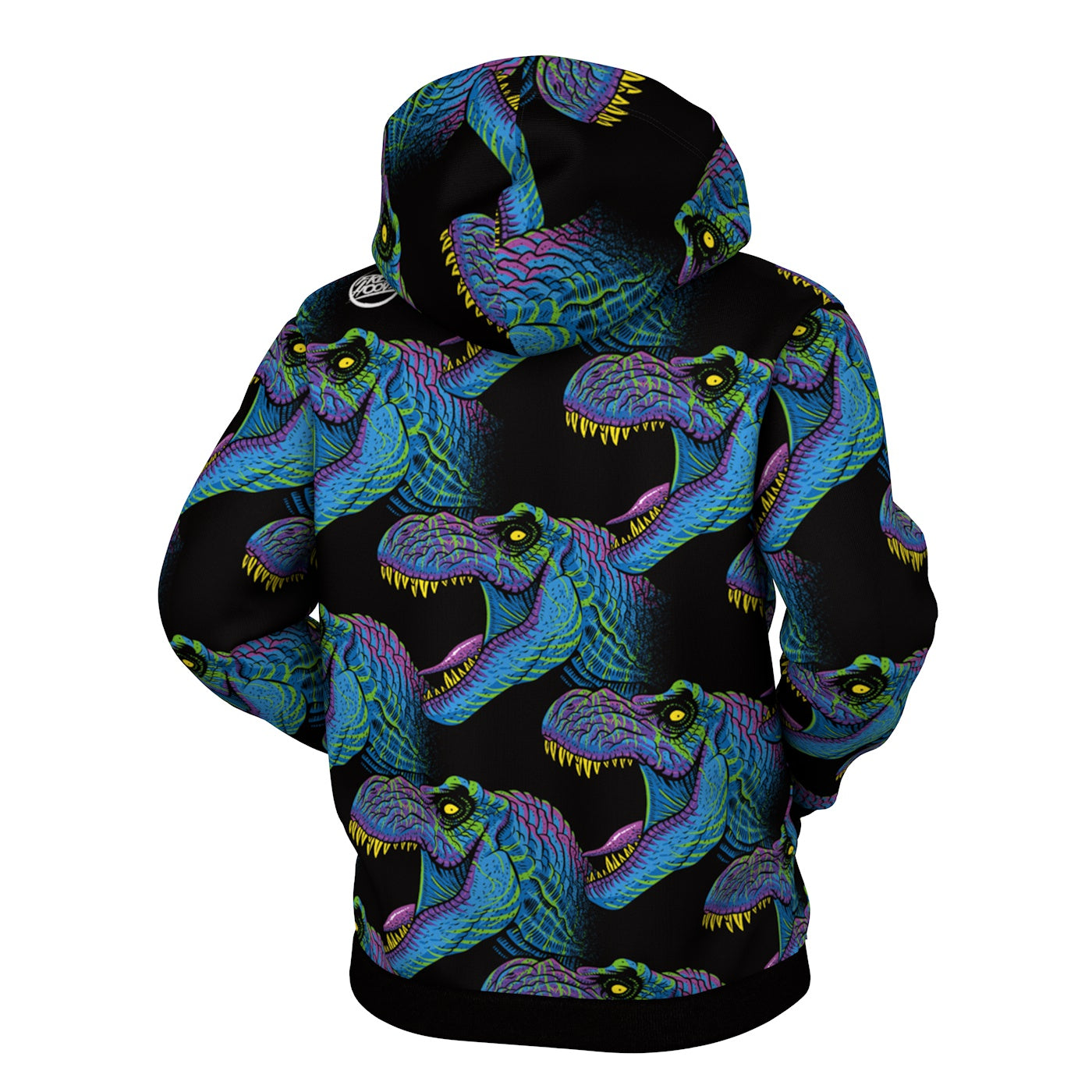 Rex Pattern Zip Up Hoodie