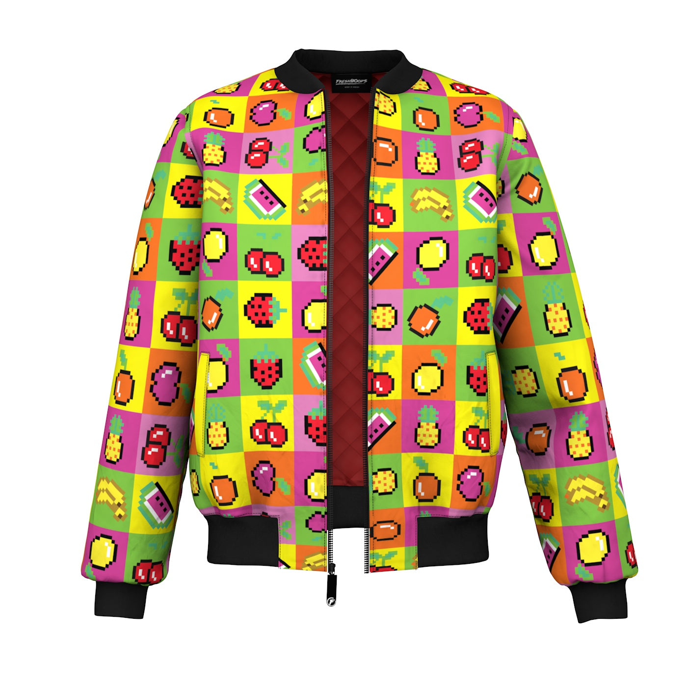 8bit Fruits Bomber Jacket