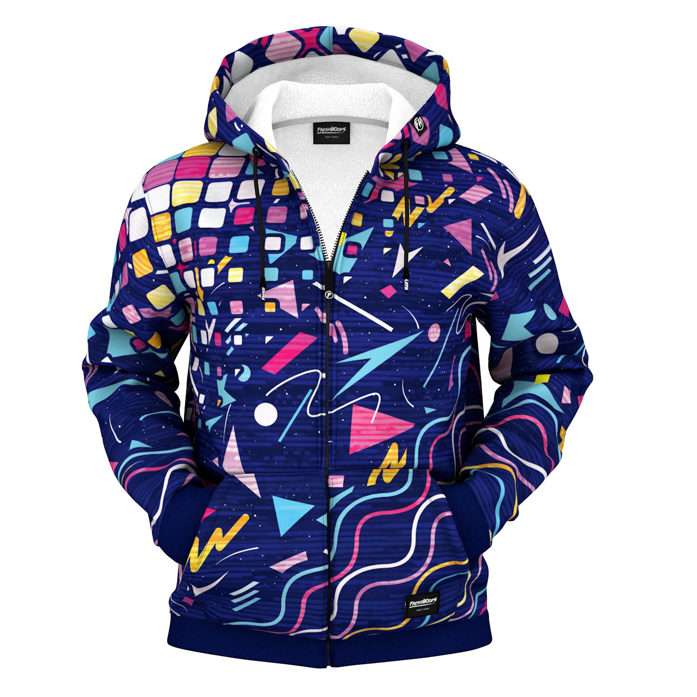 Dizzy Shapes Zip Up Hoodie