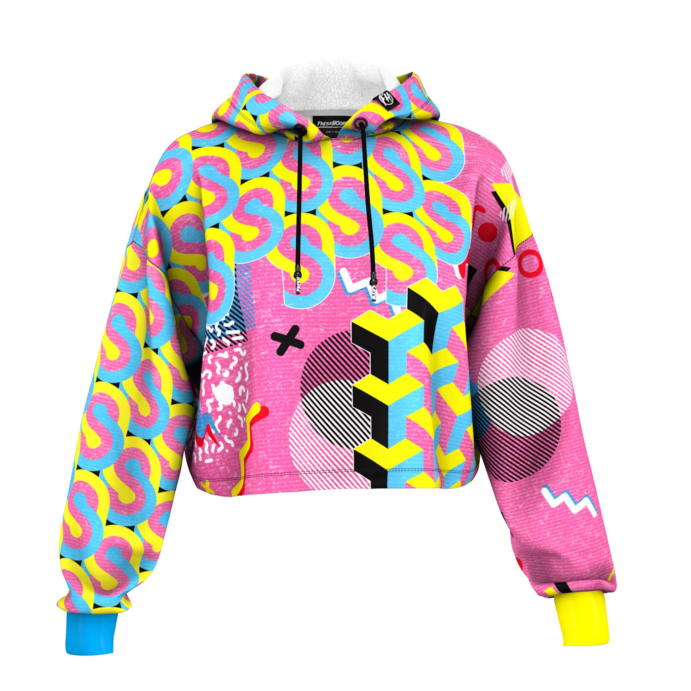 Digital Art Cropped Hoodie