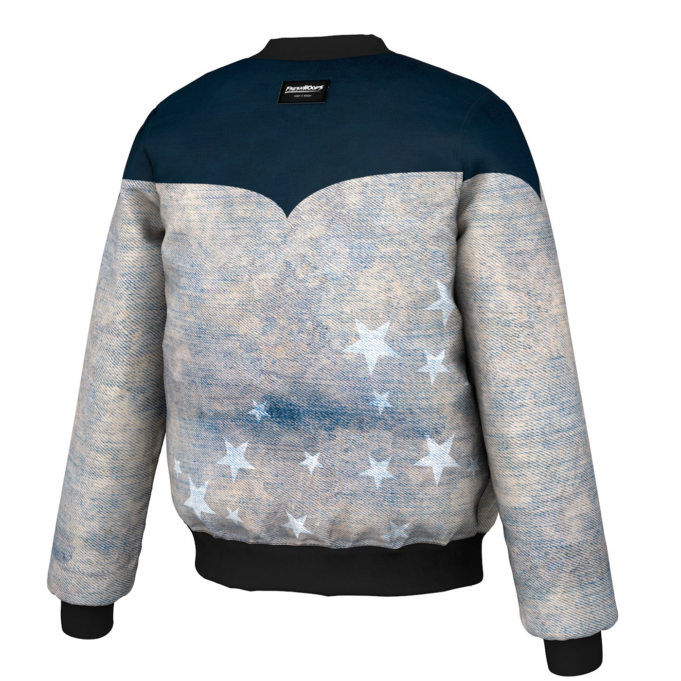 Starry Denim Bomber Jacket