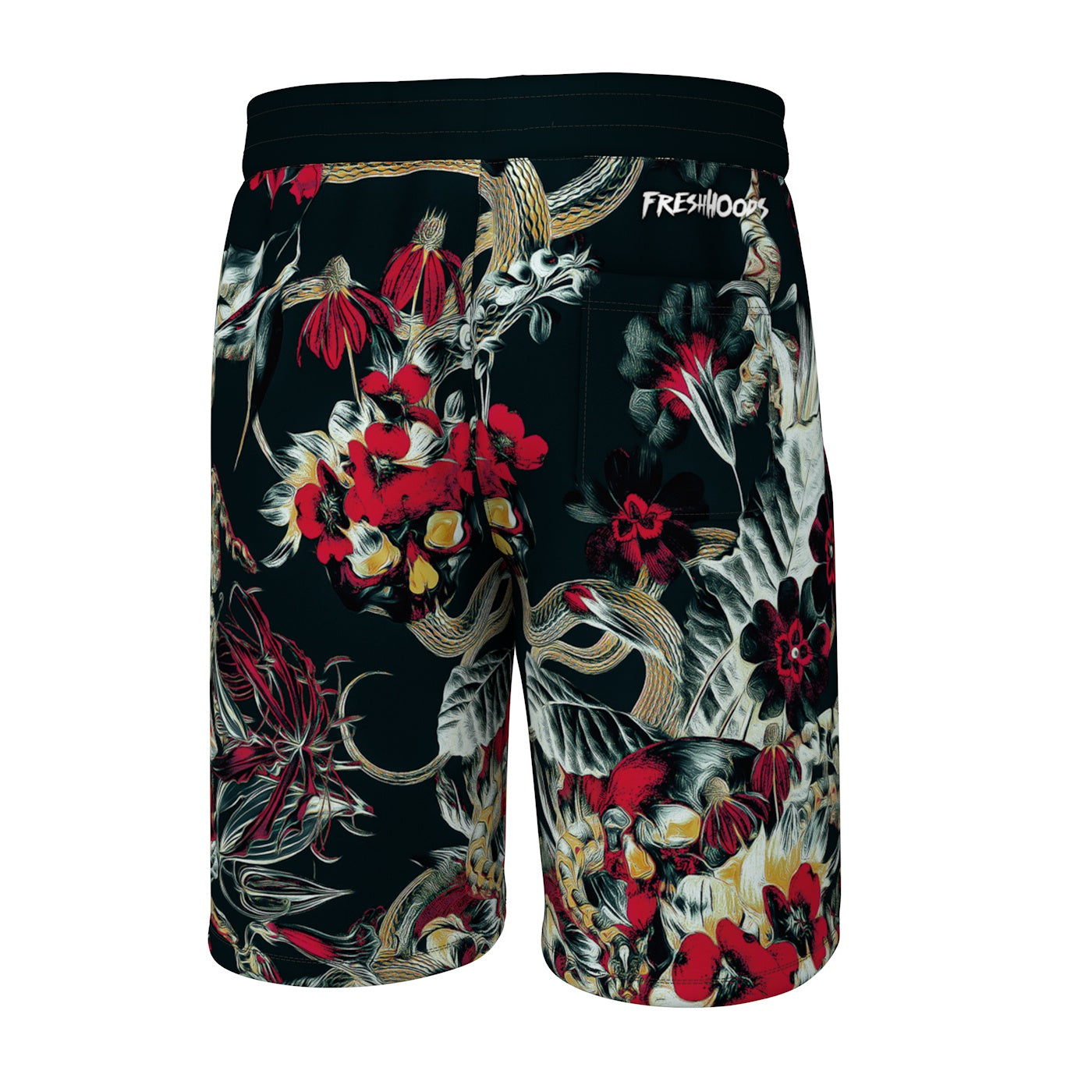 Crimson Bloom Shorts