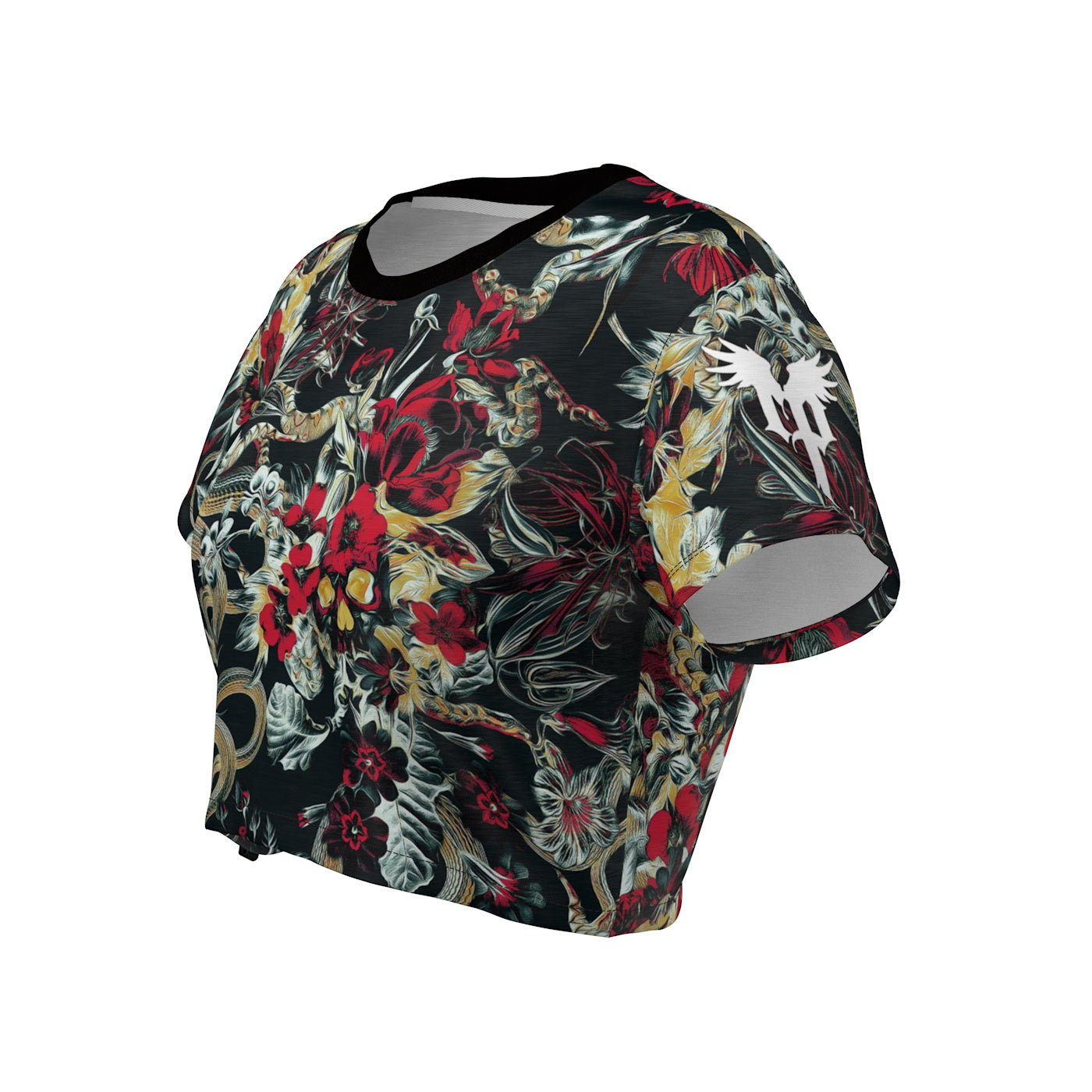 Crimson Bloom Crop Top