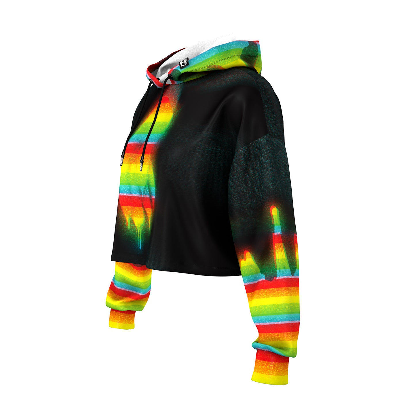 A Handful Rainbow Cropped Hoodie