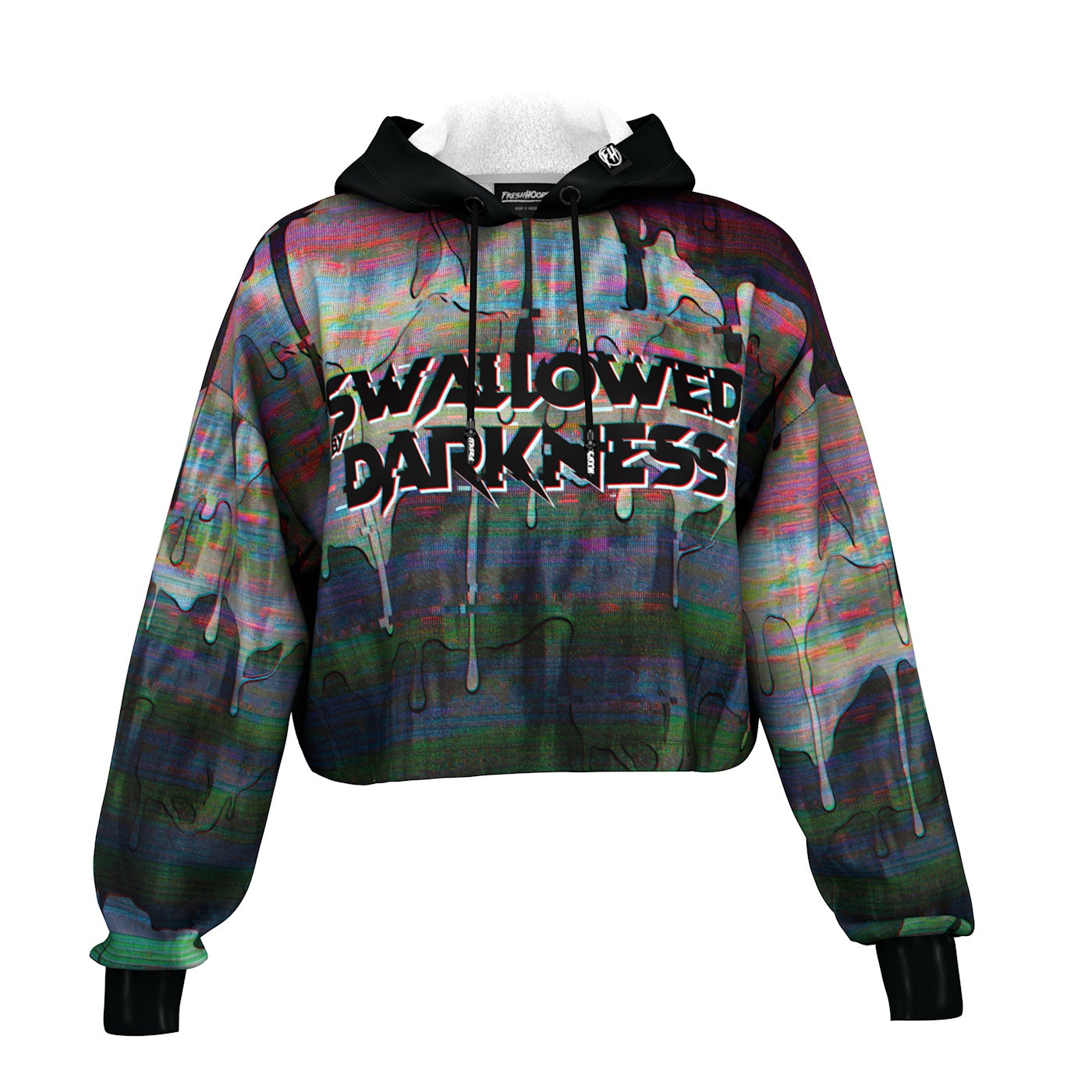 Swallowed By Darkness Cropped Hoodie