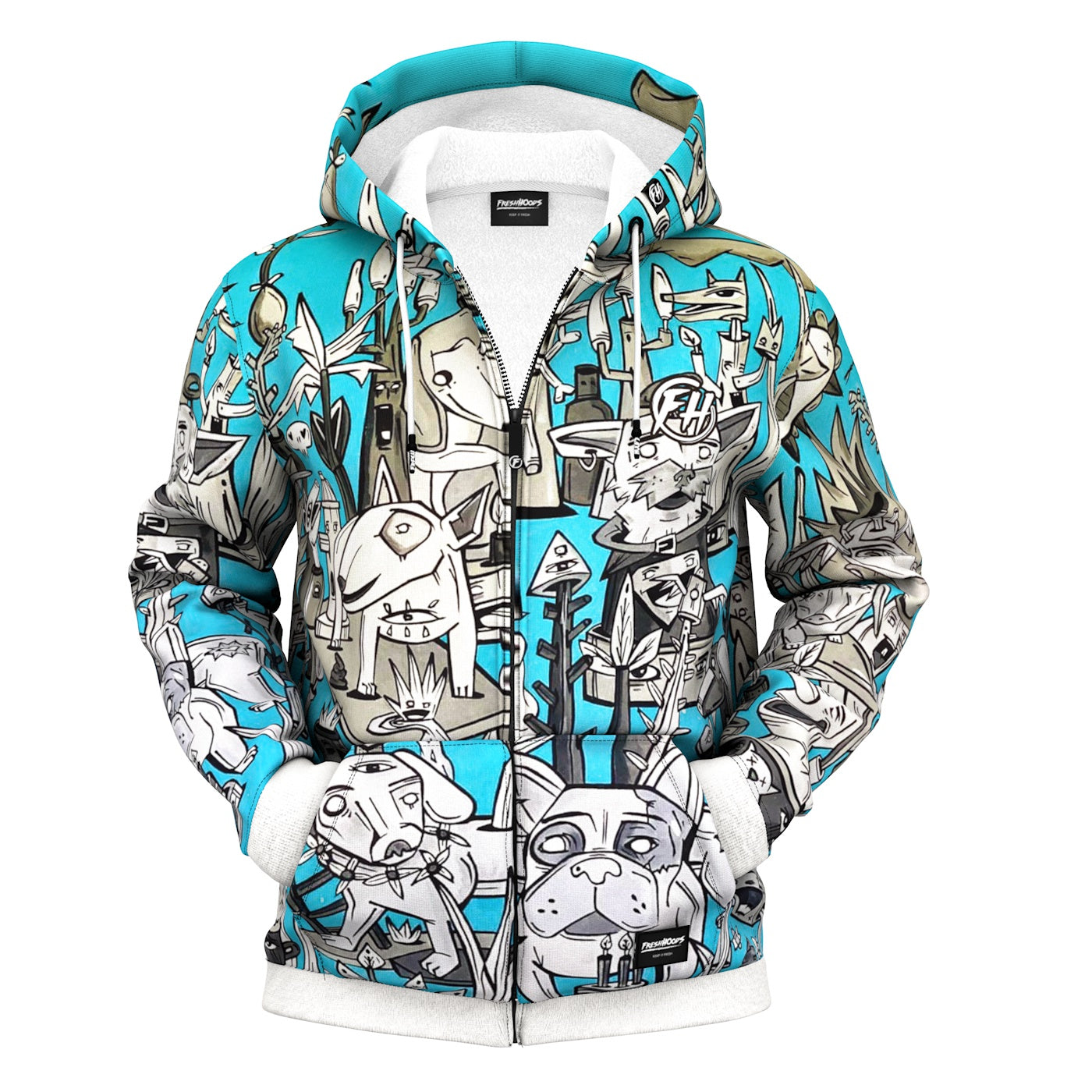 Doggo Heaven Zip Up Hoodie