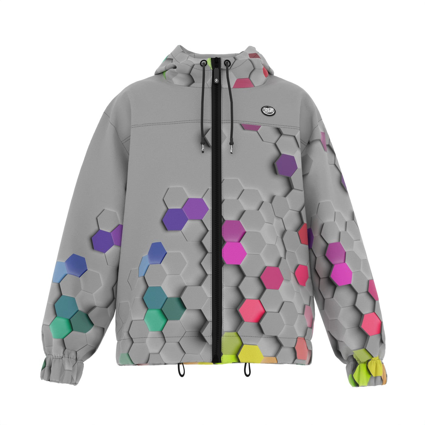 Hexagonal Colors Windbreaker