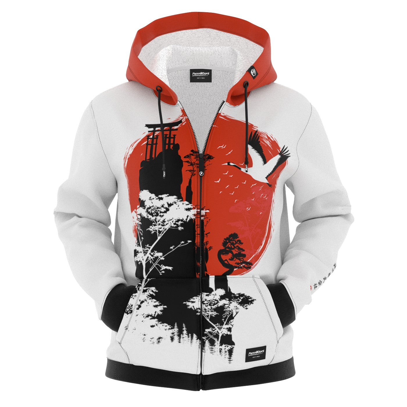 Mountain Torii Zip Up Hoodie