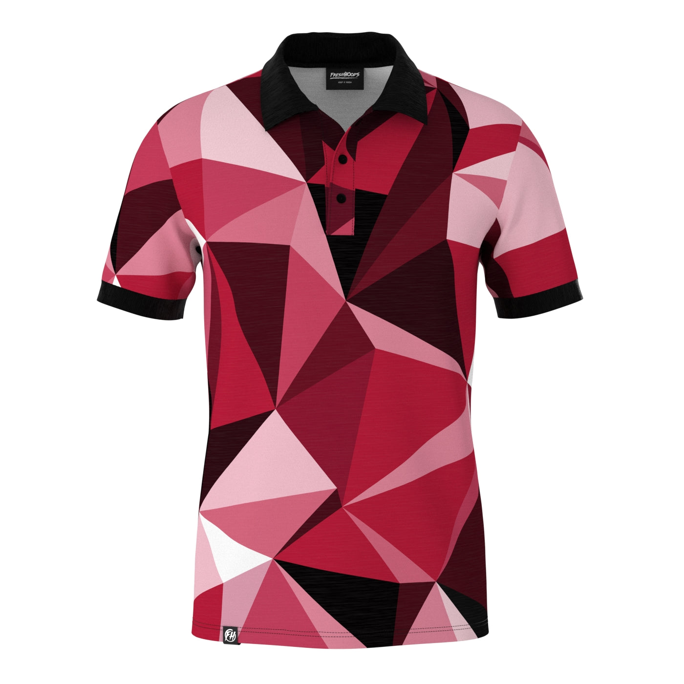 Cubes Magenta Polo Shirt