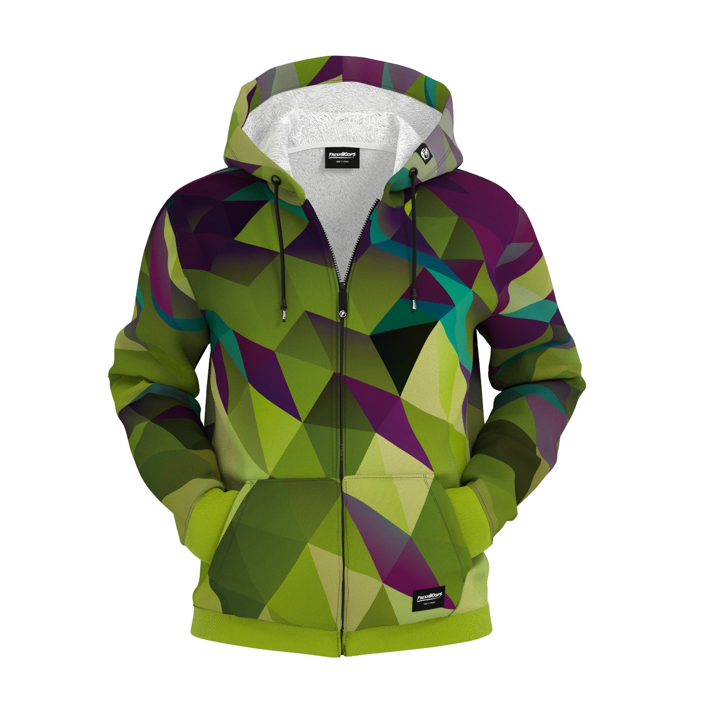 Cubes Jungle Zip Up Hoodie