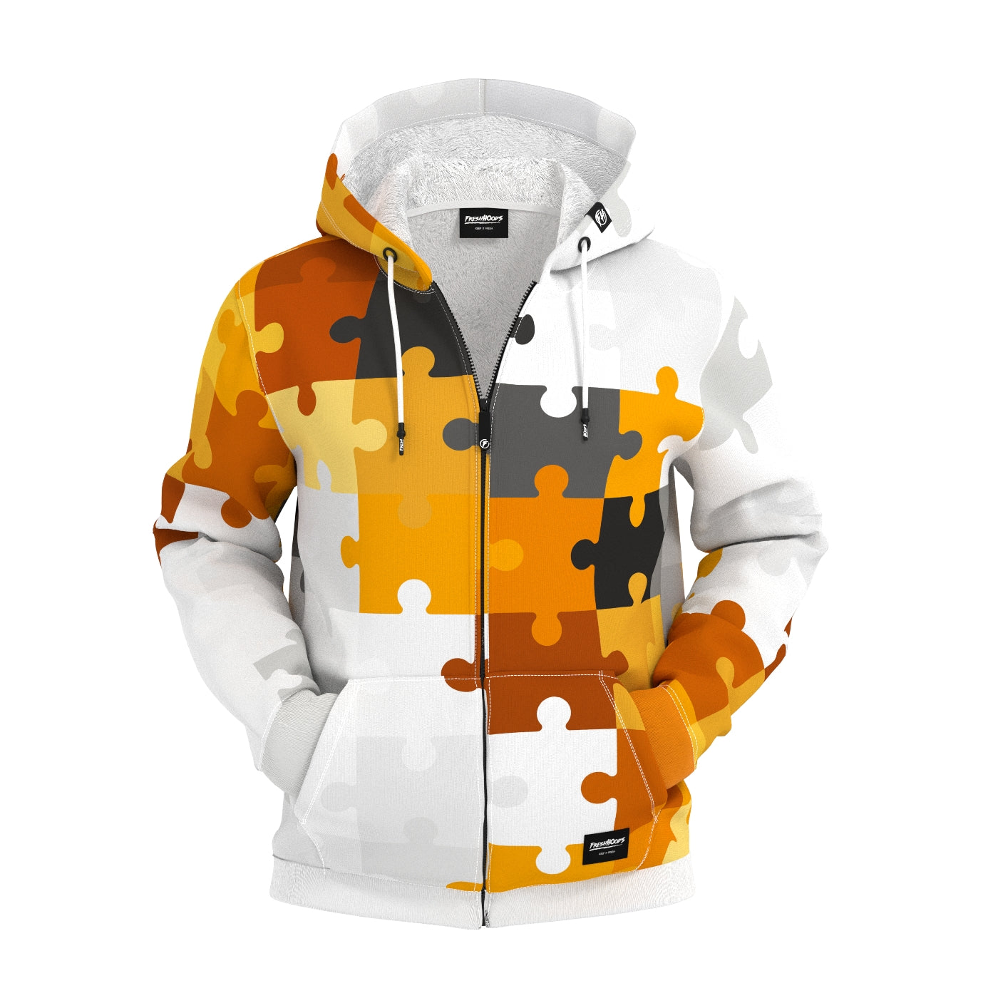 Stream Of Puzzles Zip Up Hoodie