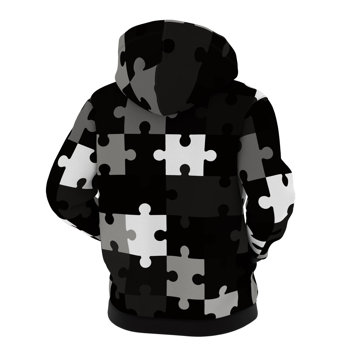 Monochrome Perspective Zip Up Hoodie