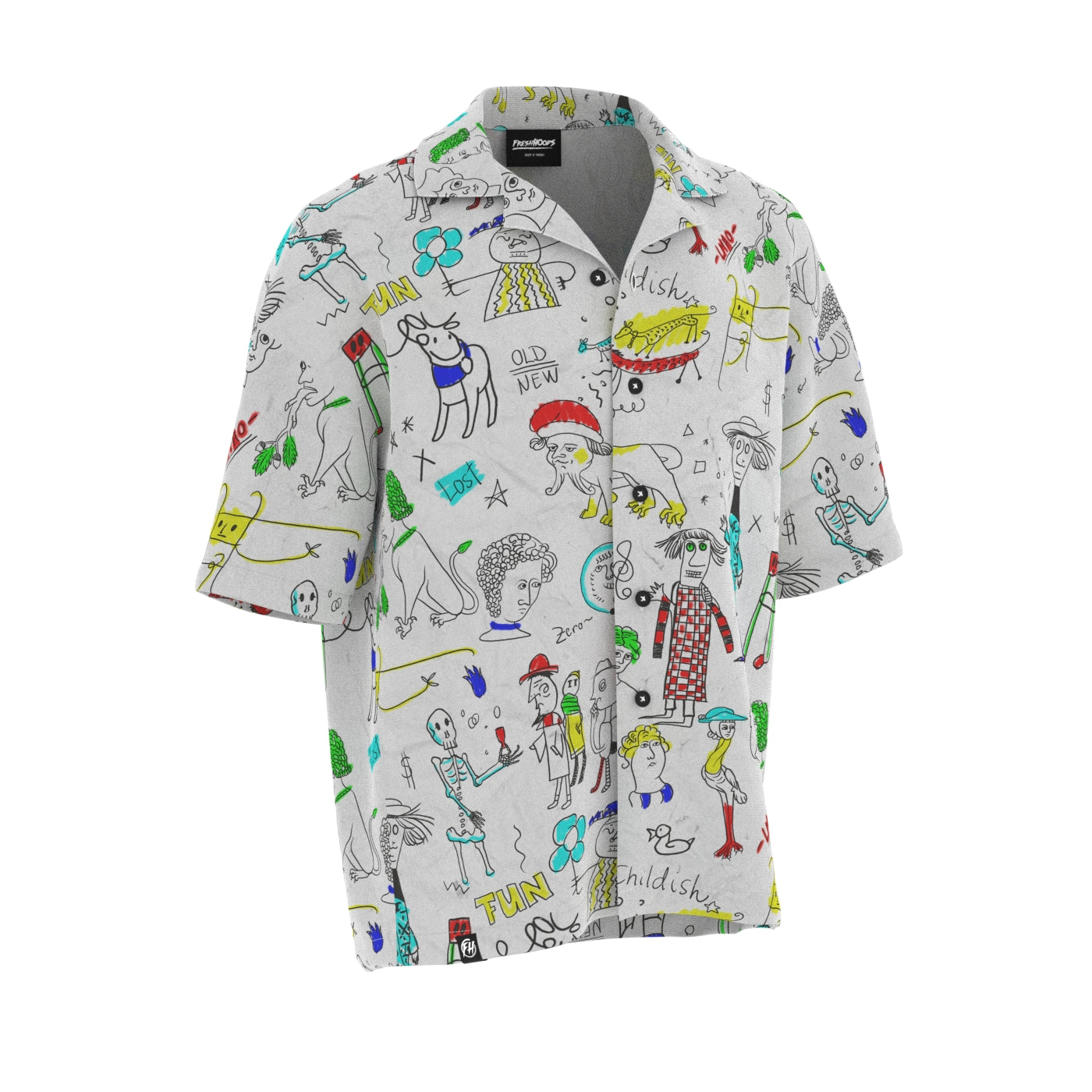 Long Lost Doodles Oversized Button Shirt