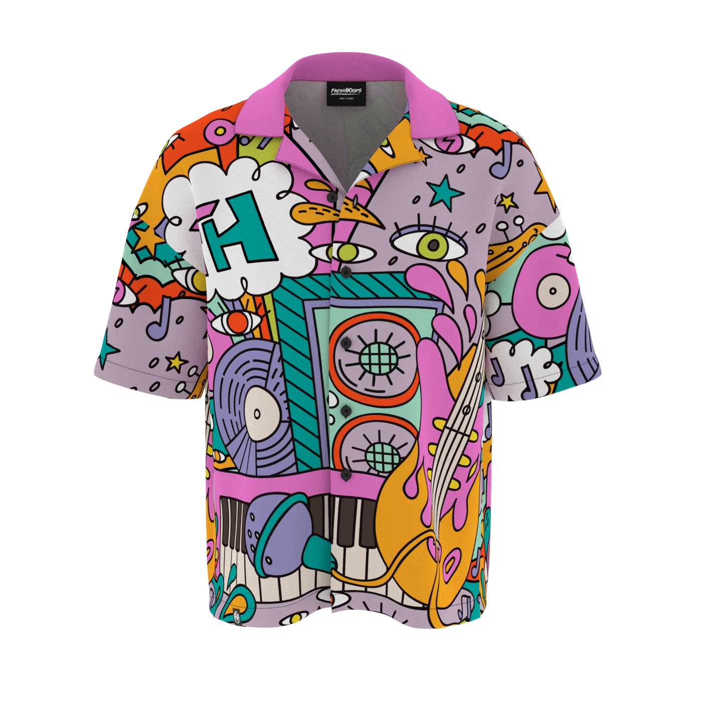 Feel the Music Oversized Button Shirt