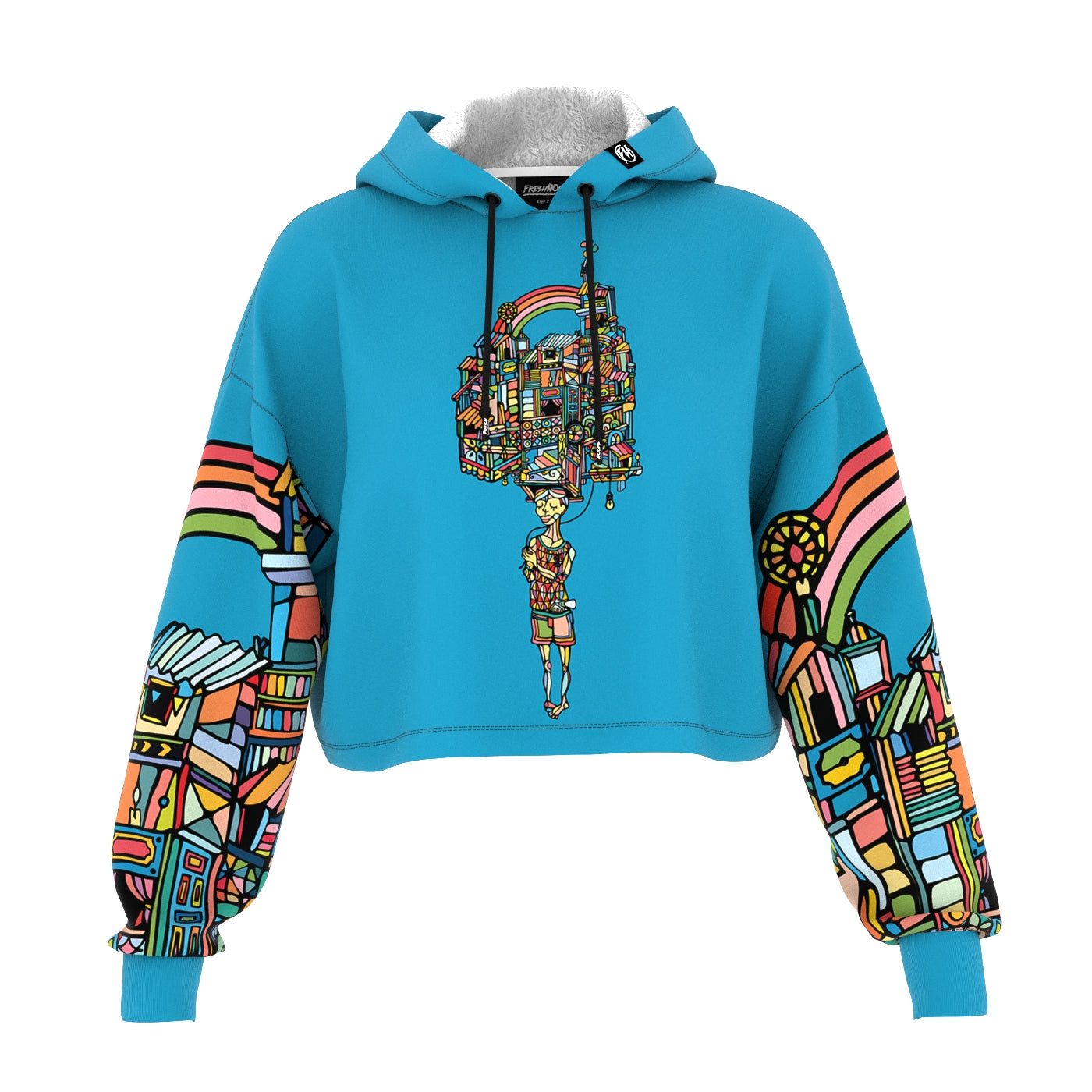 Rainboy Blue Cropped Hoodie