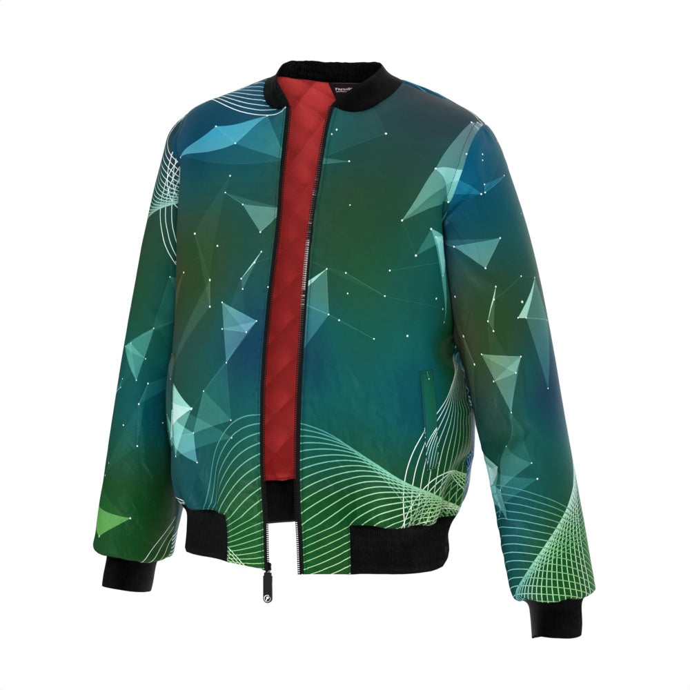 Poly Lines Bomber Jacket