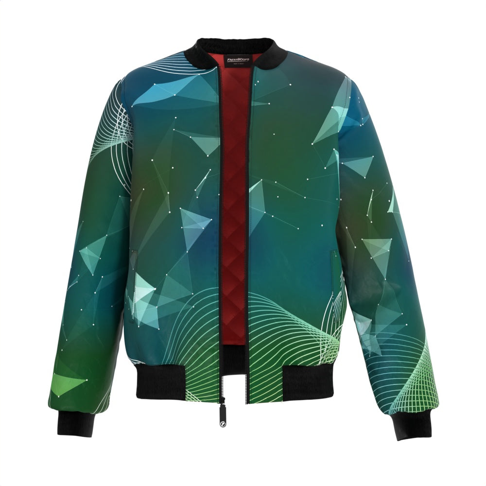 Poly Lines Bomber Jacket