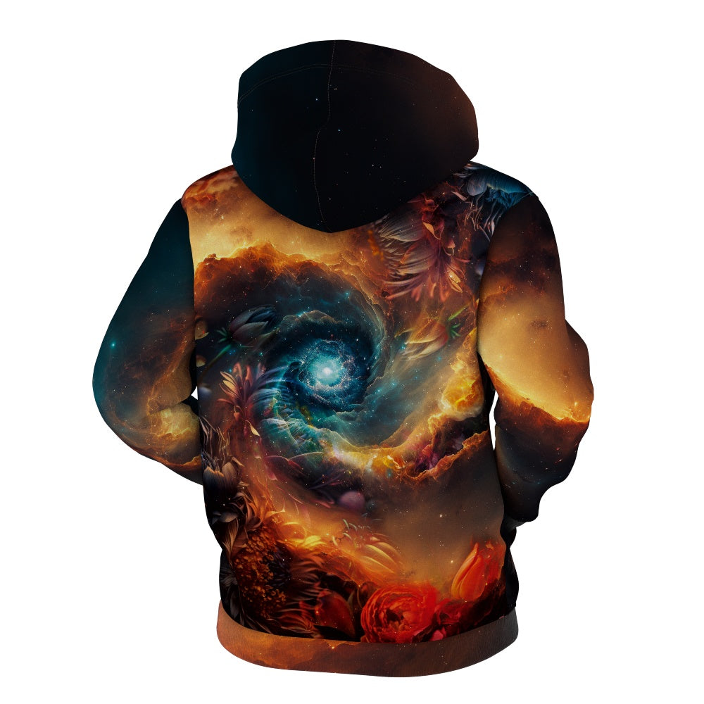 Space Flower Zip Up Hoodie