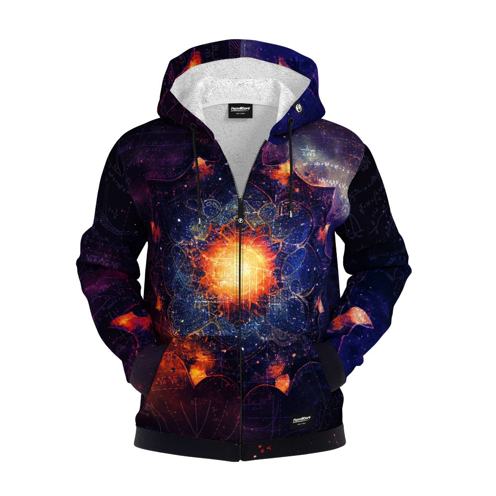 Purple Mandala Math Zip Up Hoodie