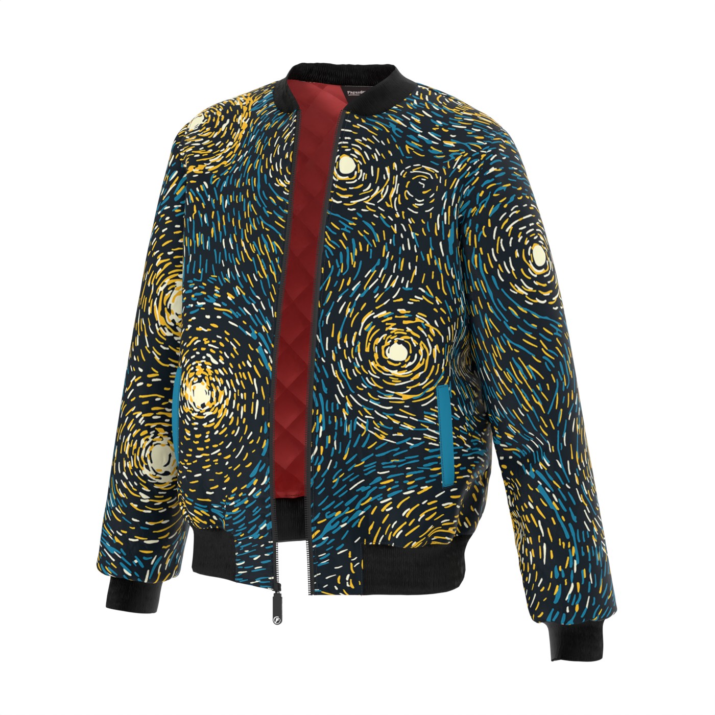 Travelin Blue Box Bomber Jacket