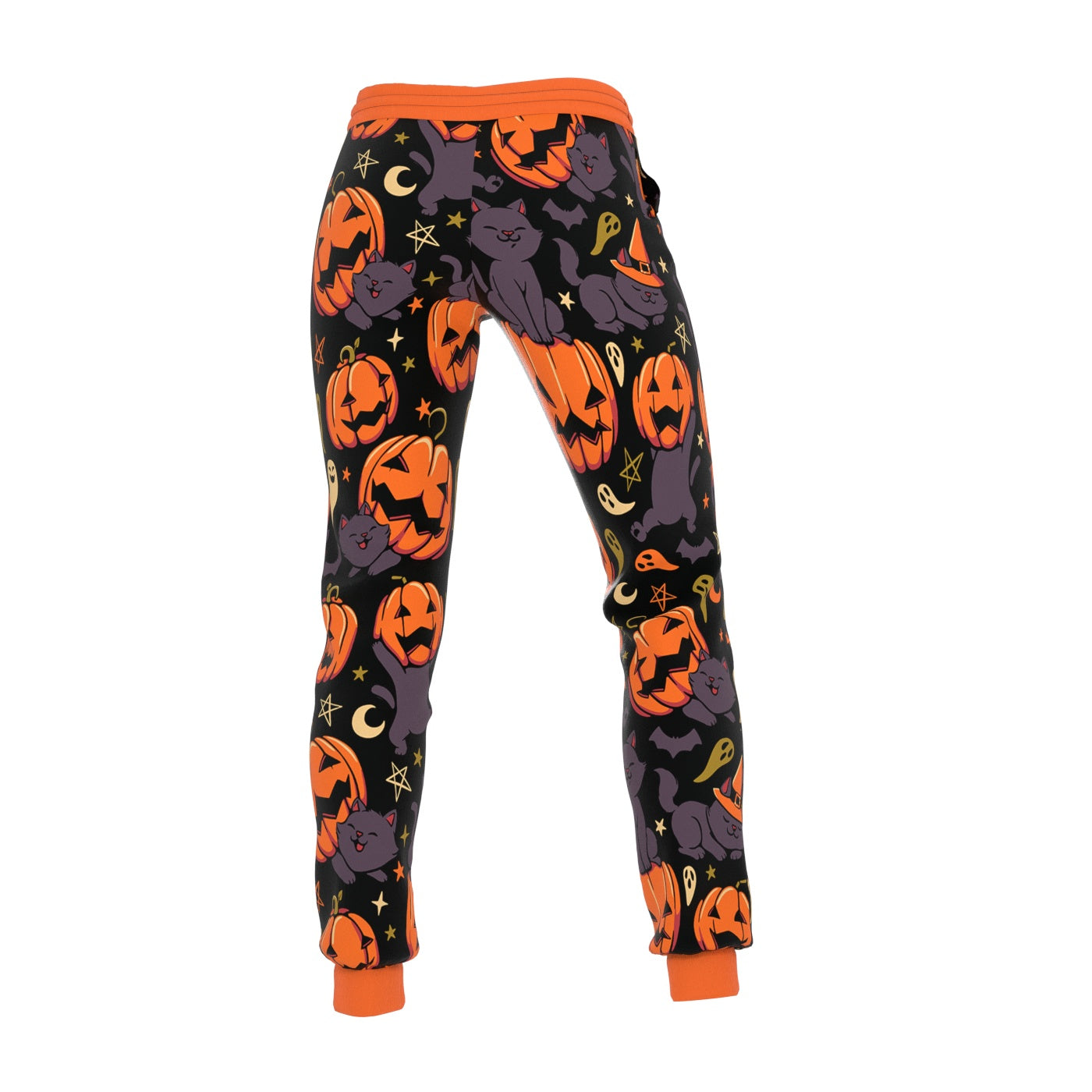 Pumpkin Field Cat Women Sweatpants