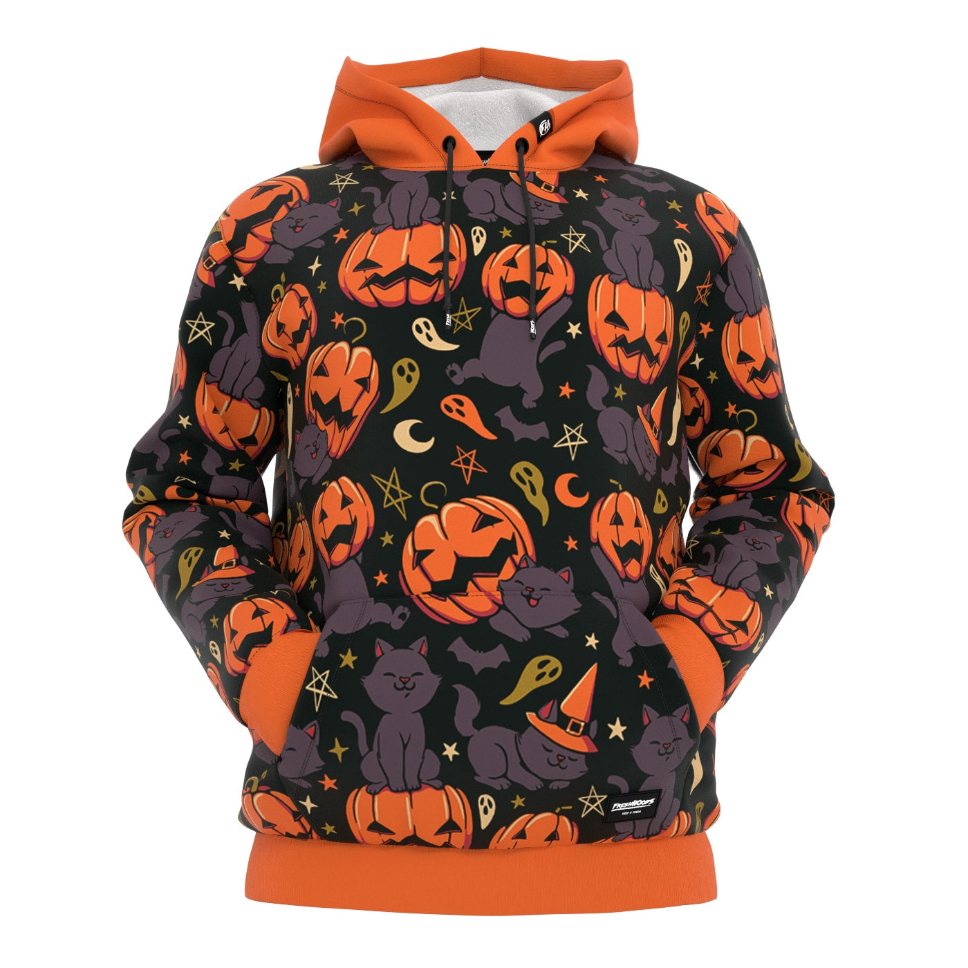 Pumpkin Field Cat Hoodie