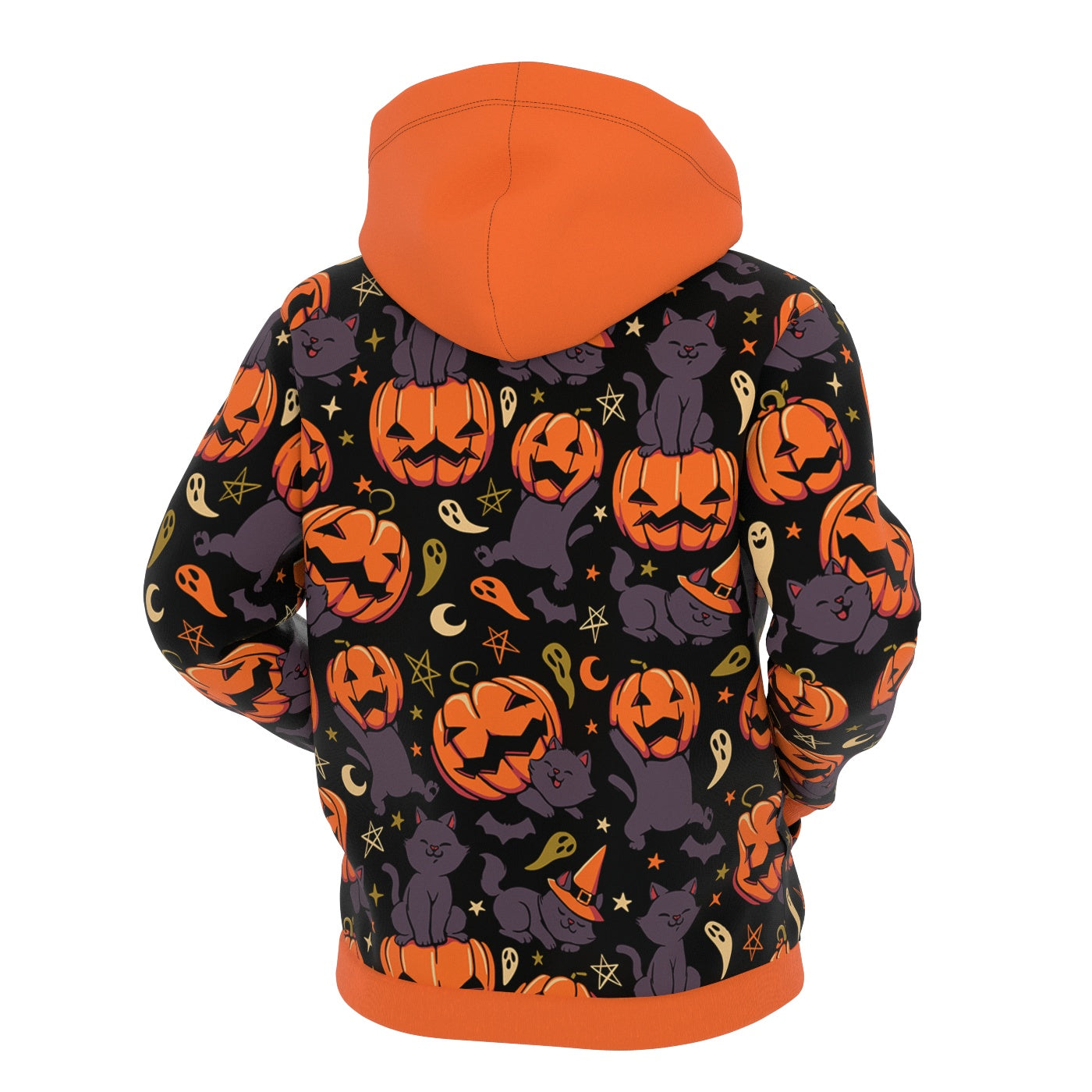 Pumpkin Field Cat Zip Up Hoodie