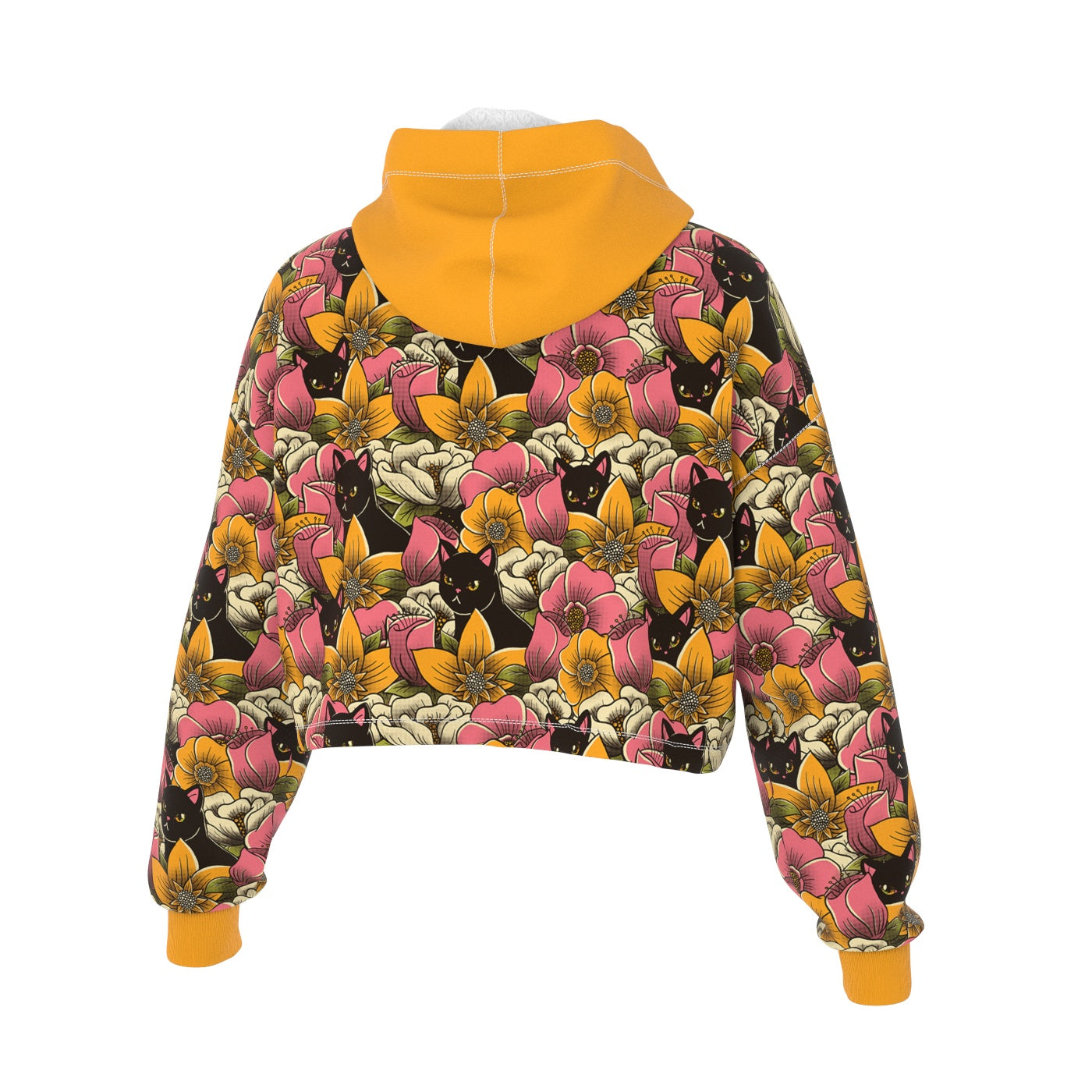 Cat's In A Field Cropped Hoodie