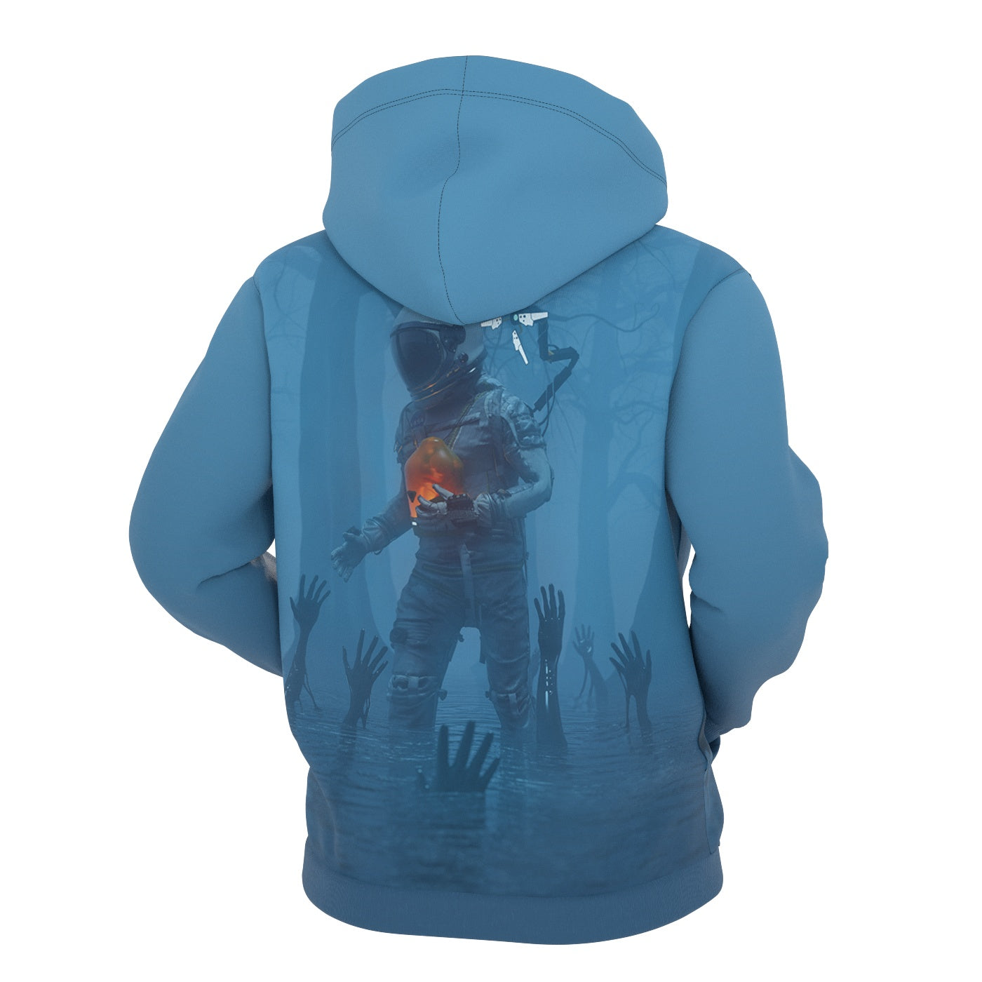 Deep Blue Zip Up Hoodie