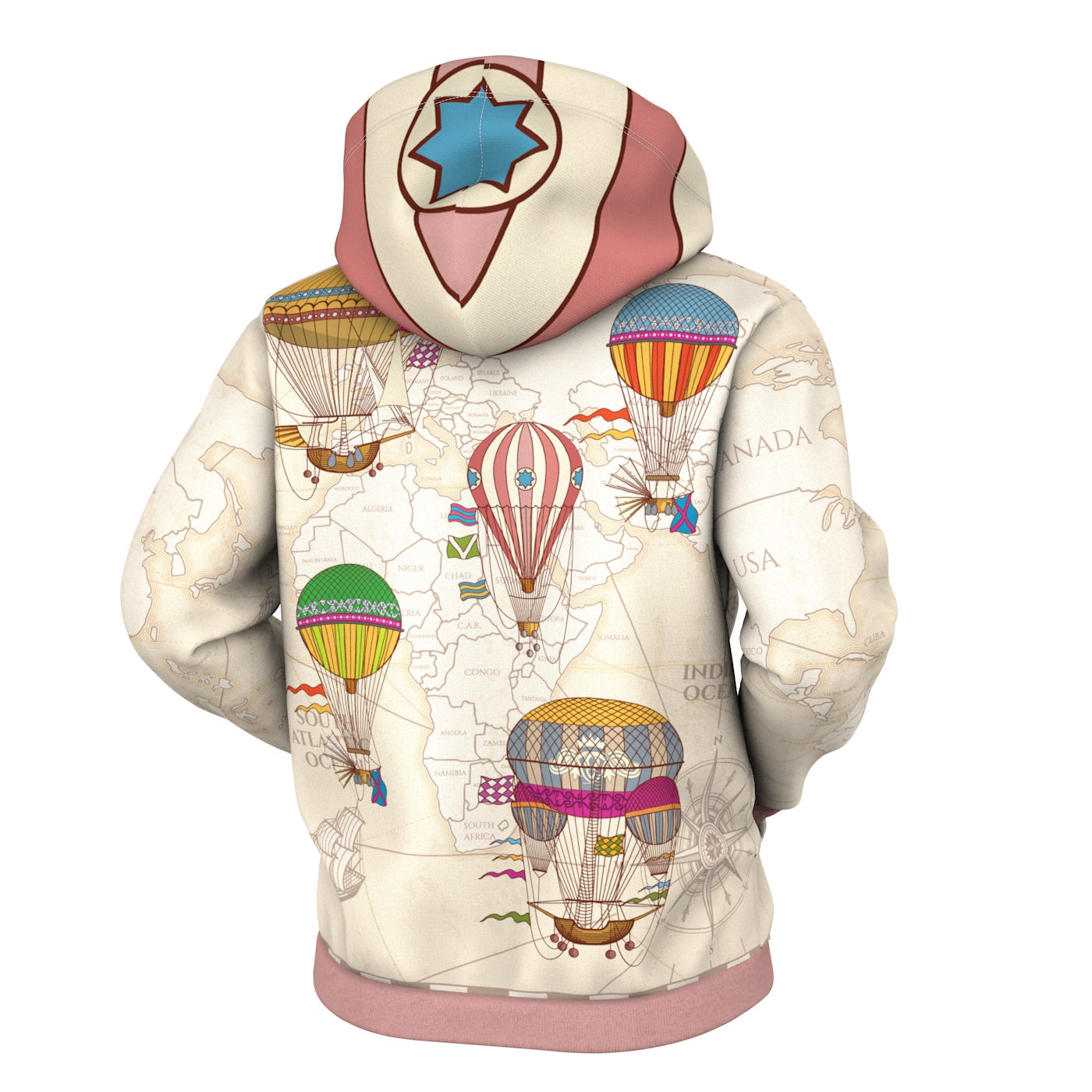 World Travel Zip Up Hoodie