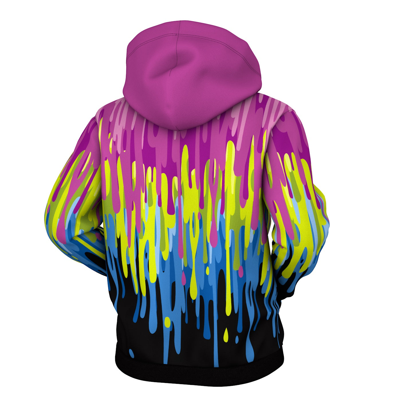 Dripping Paint Zip Up Hoodie