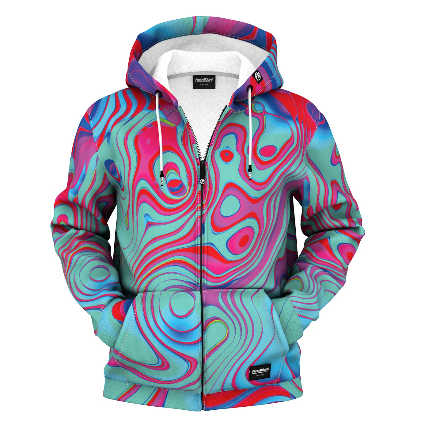 Swirl Zip Up Hoodie