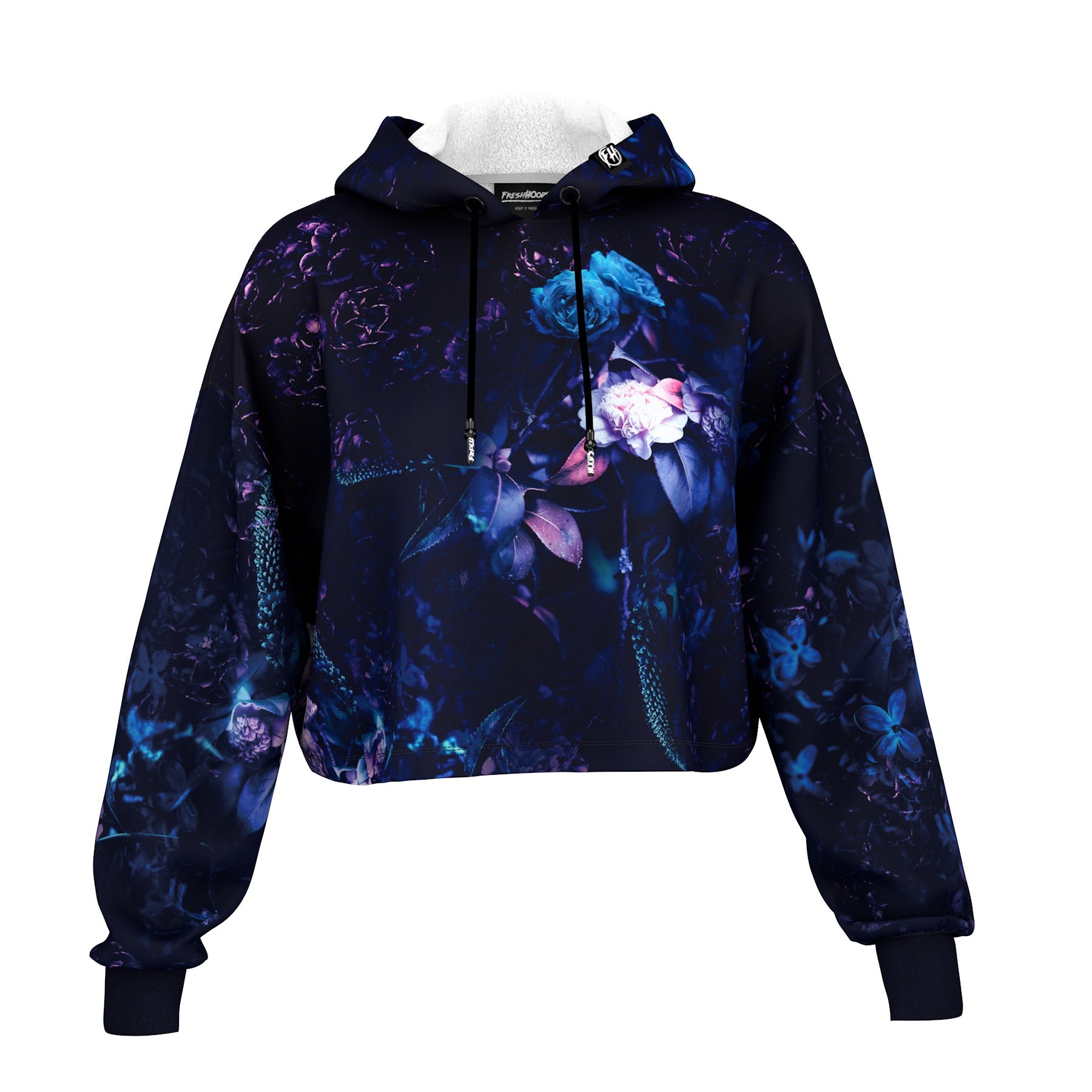 Ocean Plants Cropped Hoodie