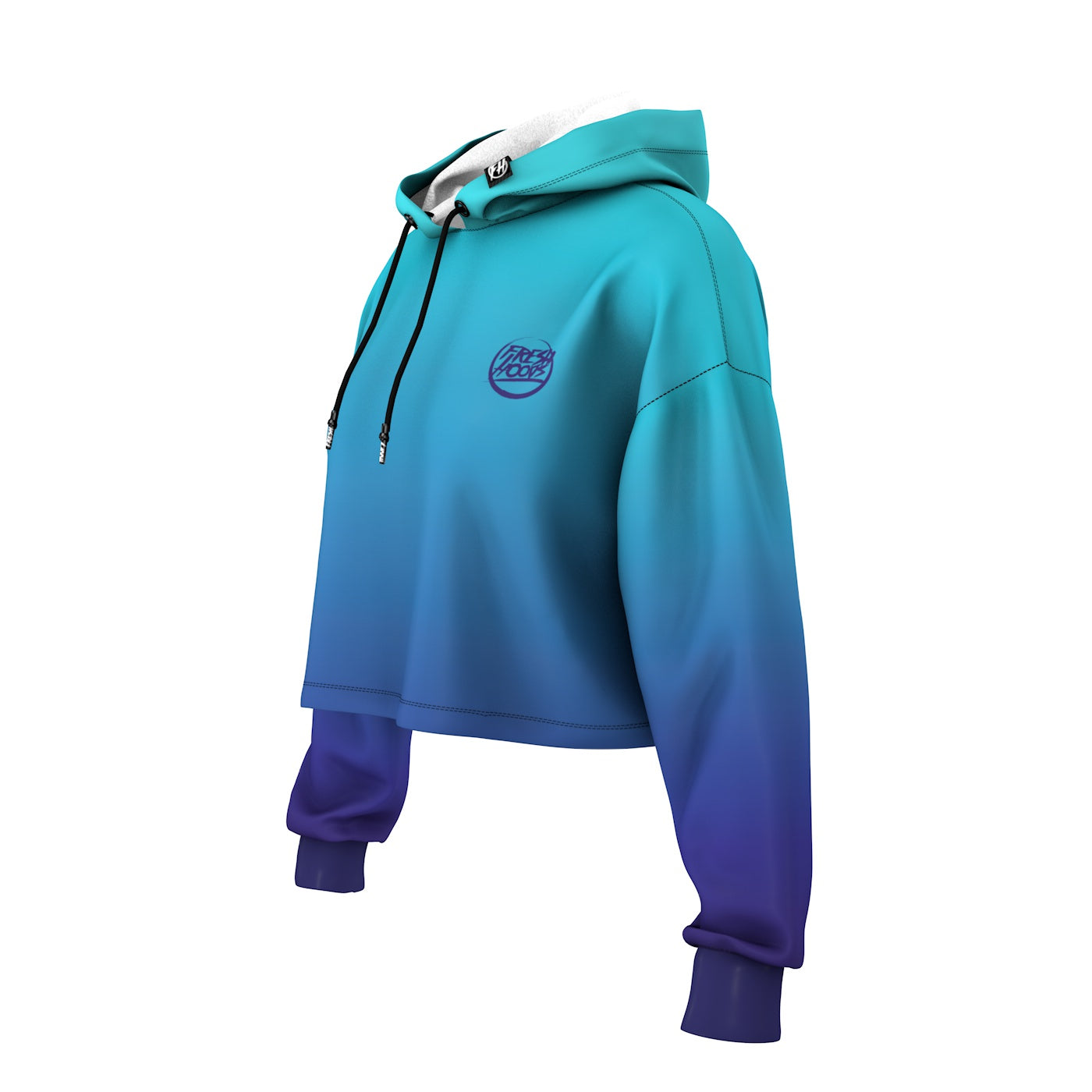 Blue Lagoon Cropped Hoodie