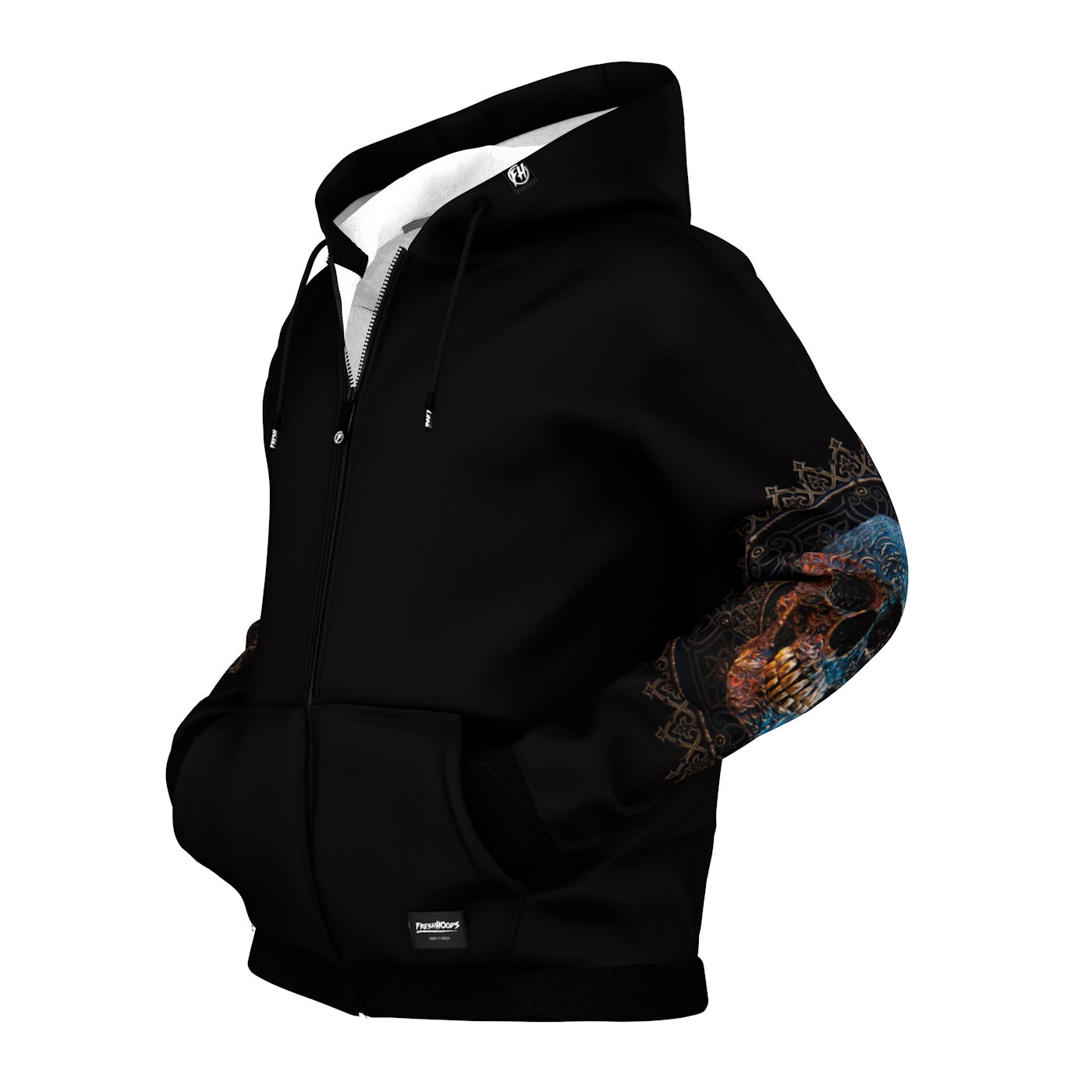 Skull Entrance Zip Up Hoodie