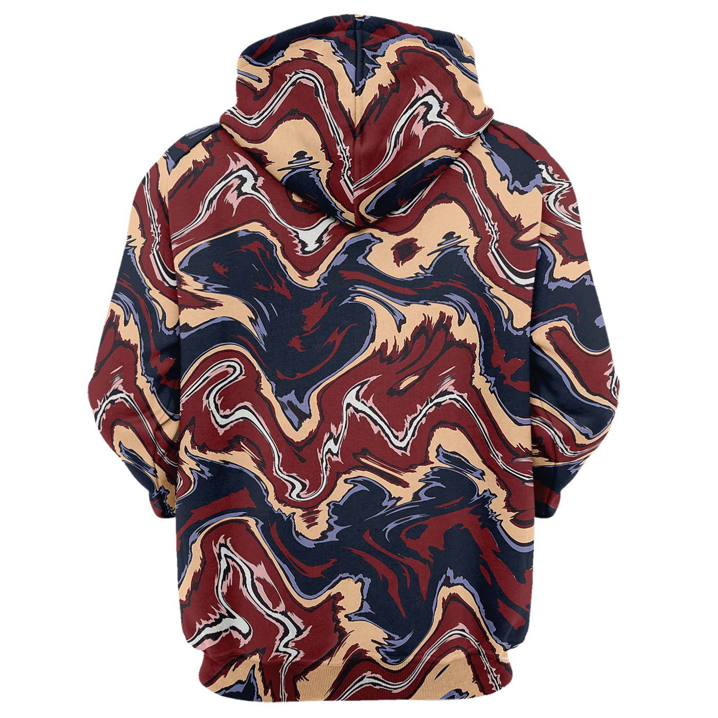 Abstract Brown Liquid Hoodie