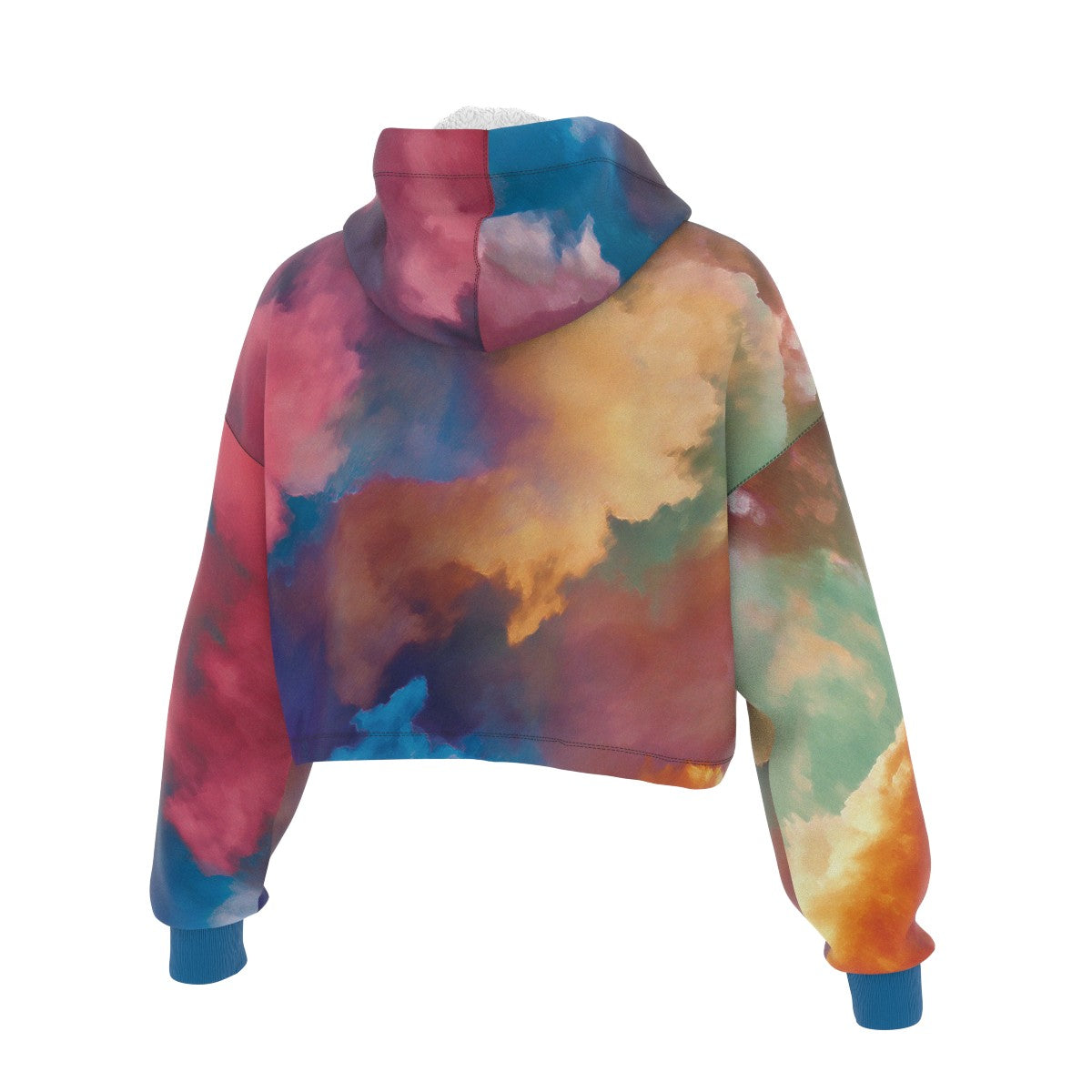 Abstract Cropped Hoodie