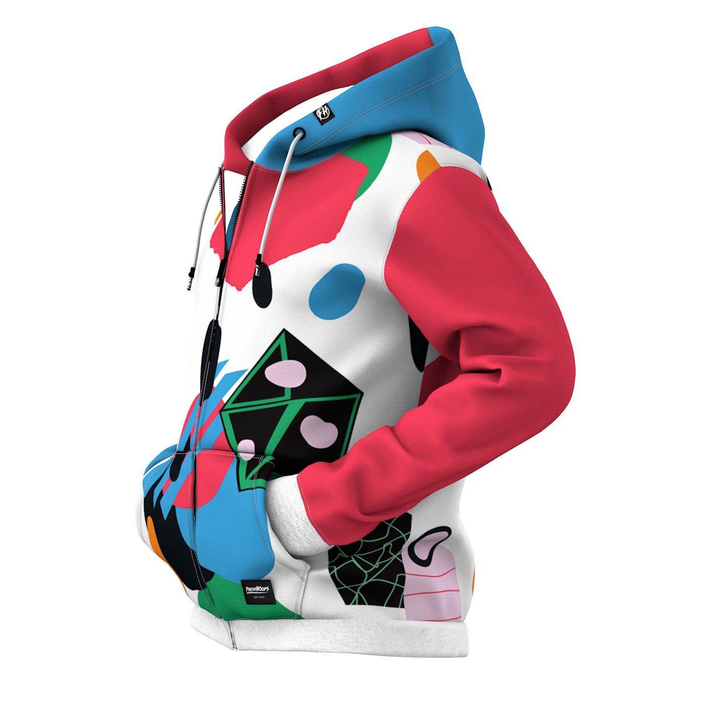 Abstract View Zip Up Hoodie