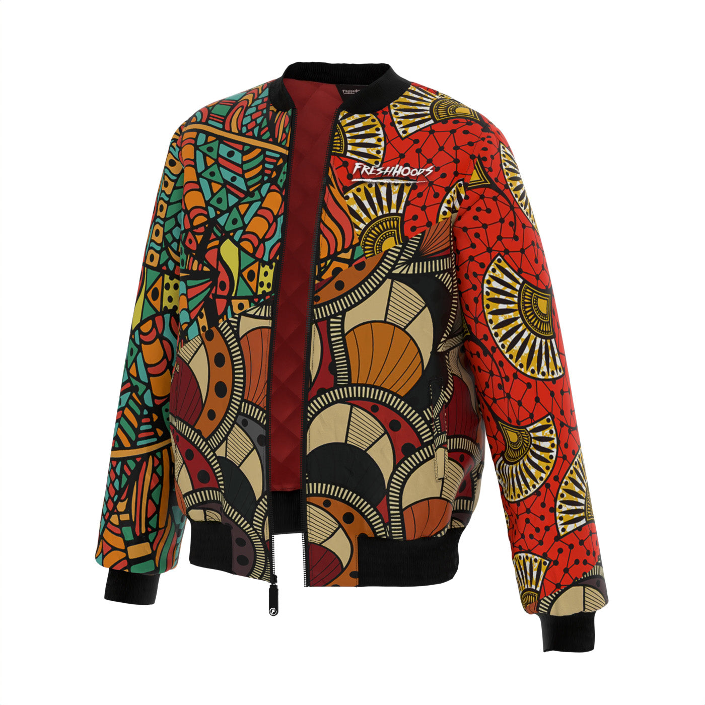 African Pattern Bomber Jacket