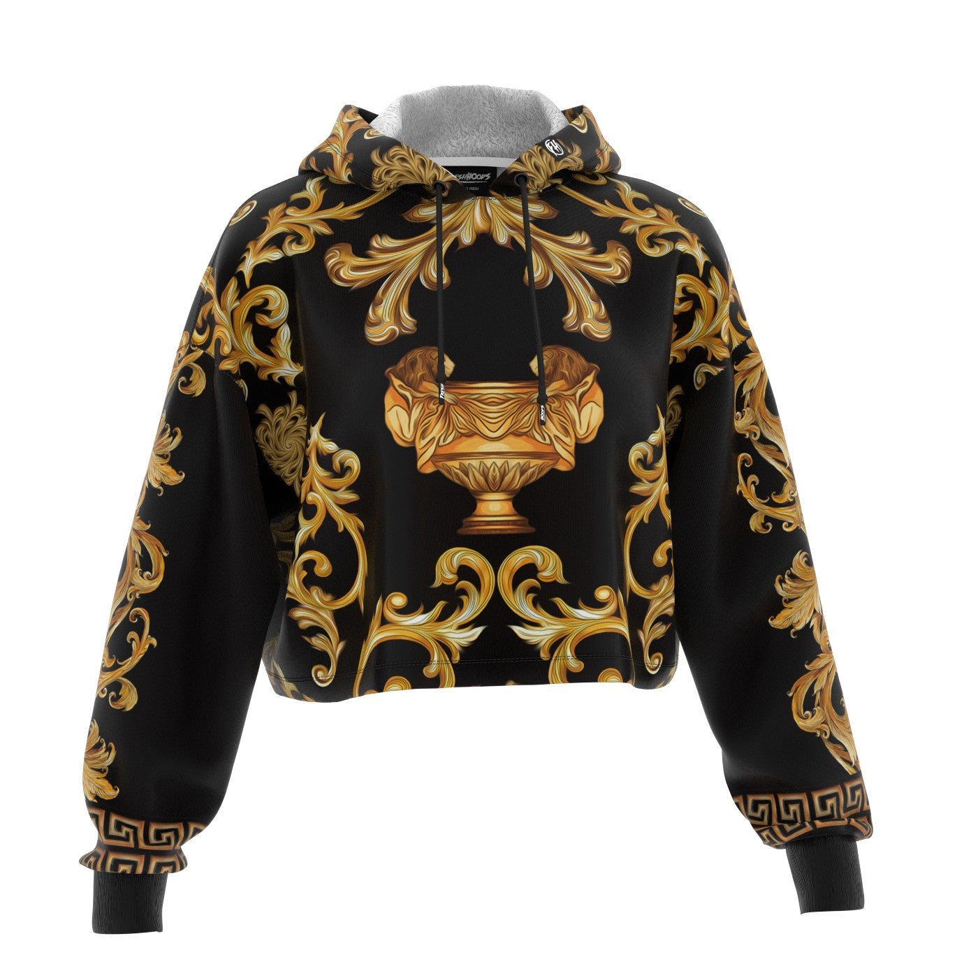 Baroque Cropped Hoodie