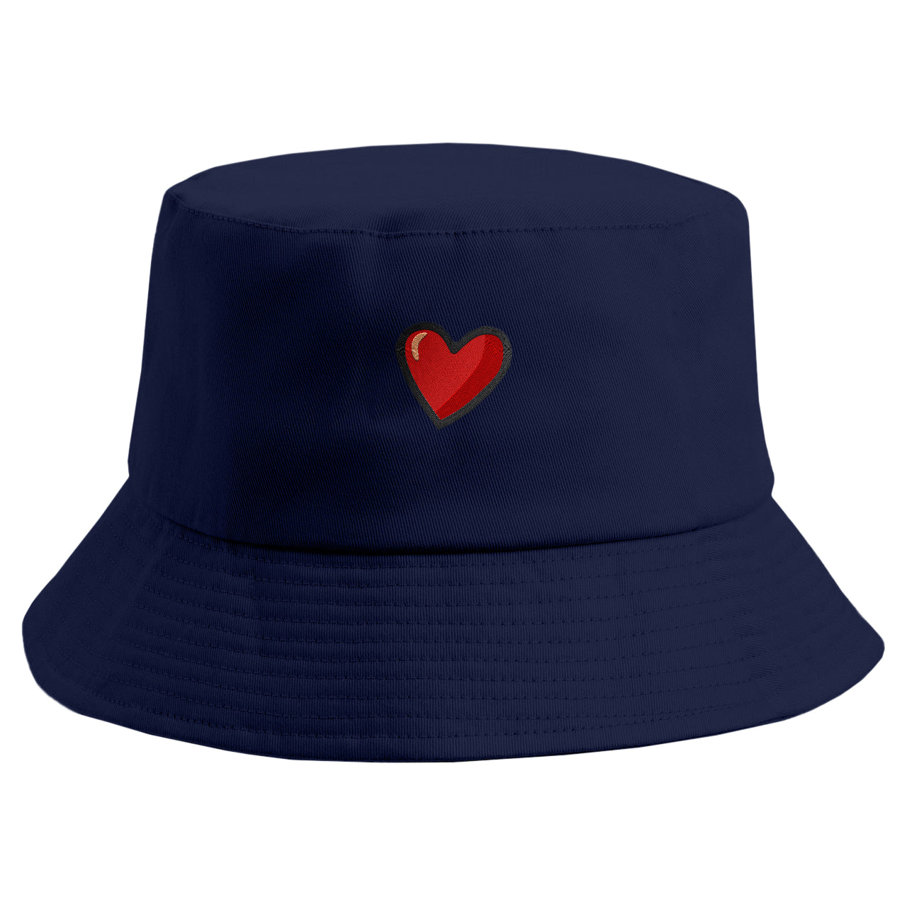 Embroidered Heart Bucket Hat